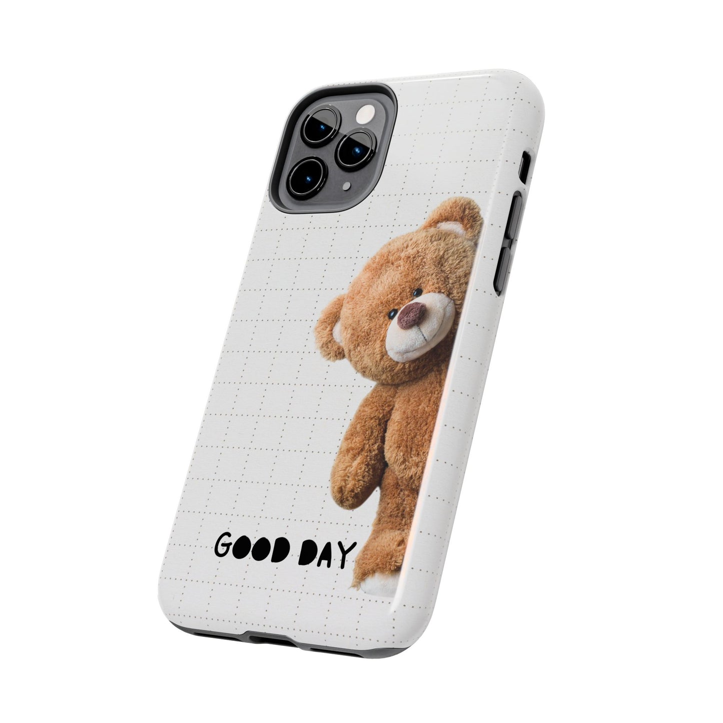 Good Day Teddy Bear Phone Cases, Cute, Gift for Friends, Teddy Bear Lover's Case