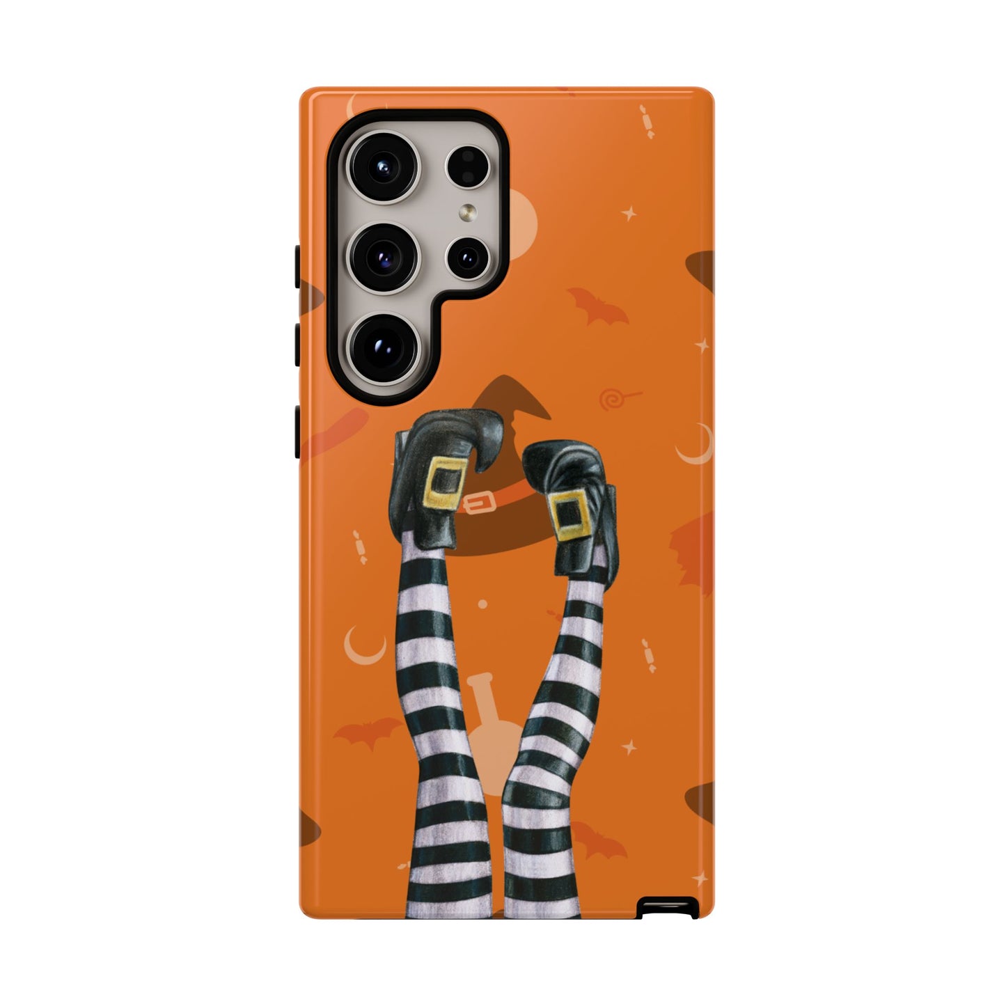 Halloween Phone Case, Spooky Design, Witch Legs for Samsung