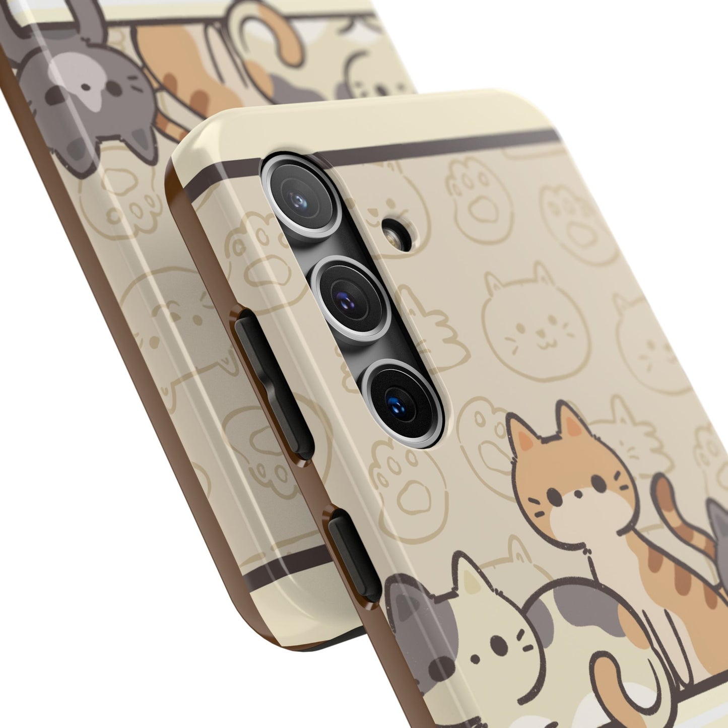 Cute Cat Tough Phone Case - Don’t Touch My Phone!