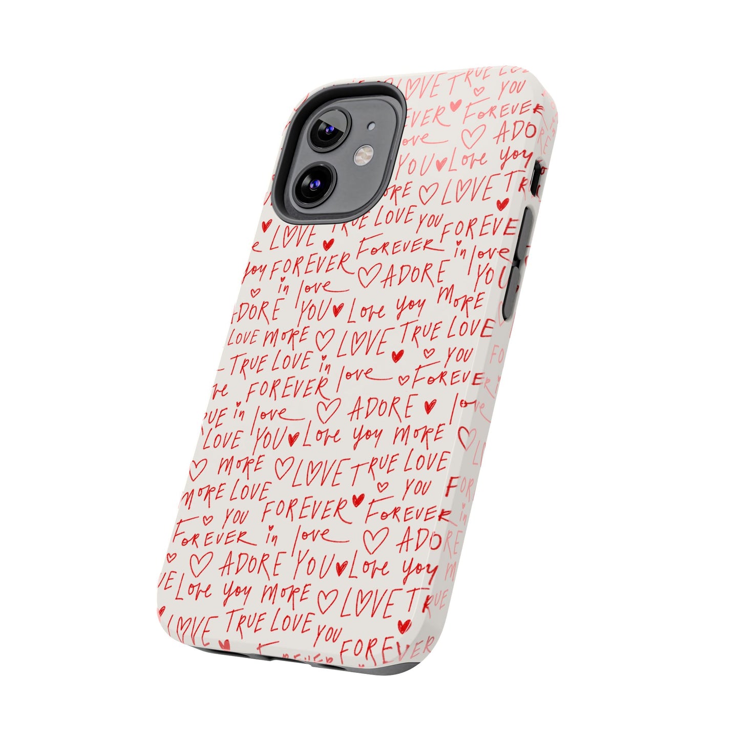 Love Hearts Tough Case for iPhone, Cute Heart Design, Adore You Case, True Love Protection