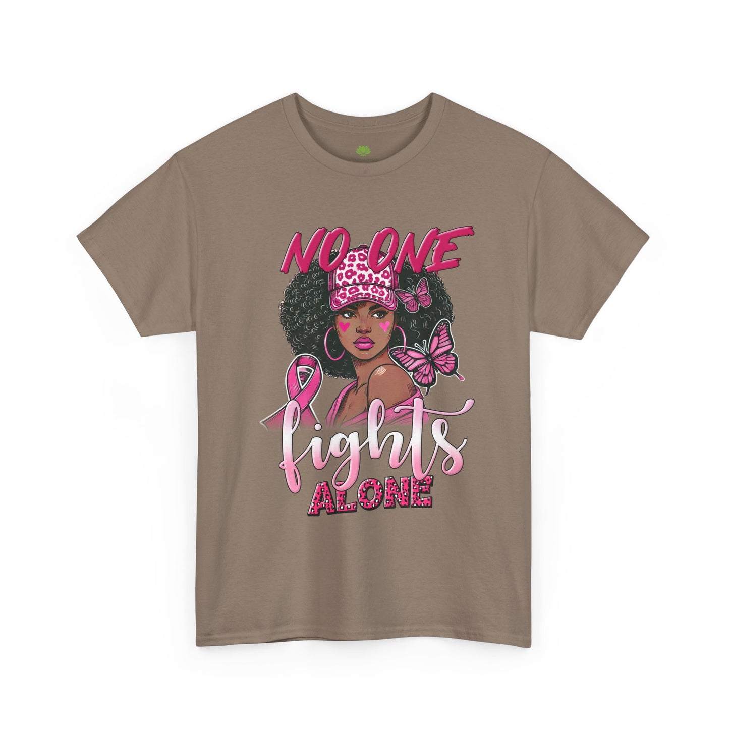 Empowerment Unisex Heavy Cotton Tee - "No One Fights Alone"
