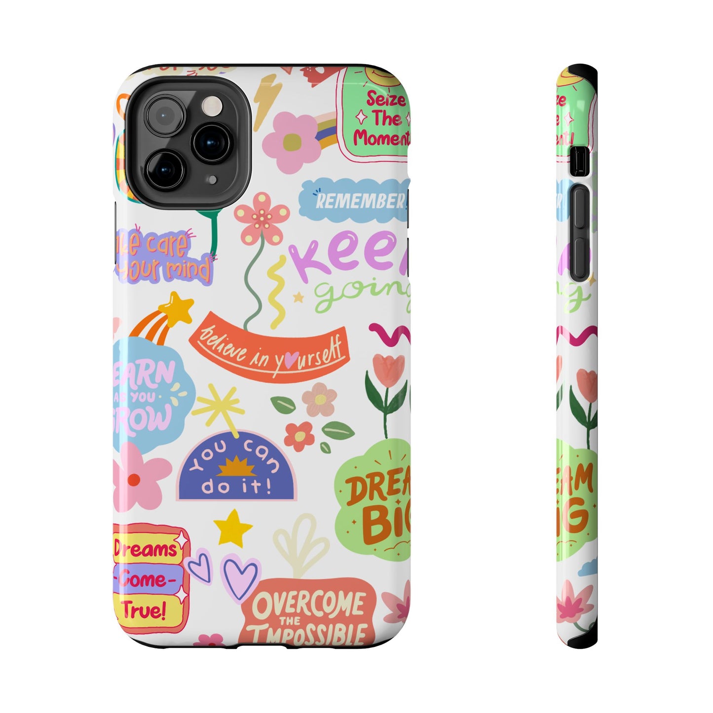 Inspirational, Motivational Phone Case, Cute Floral, Confidence Case, Gift for Her, Positive Vibes