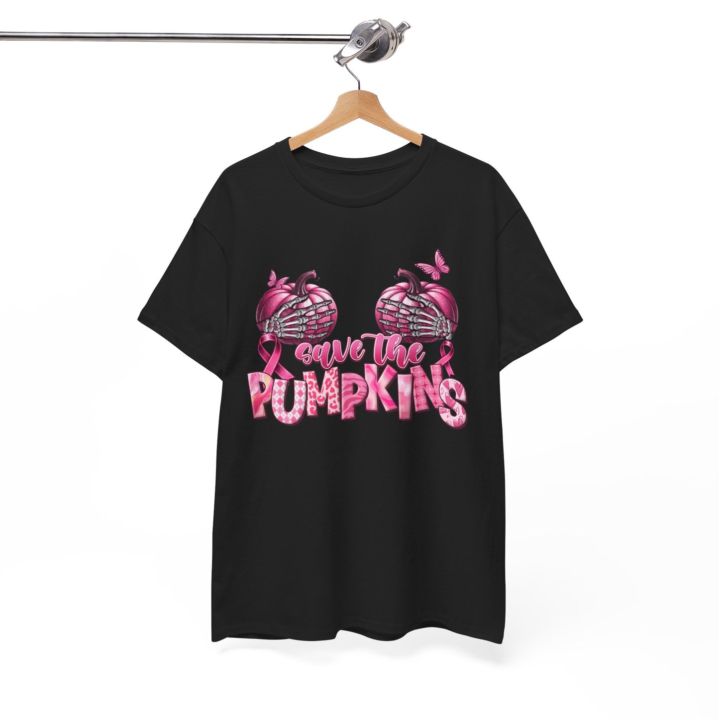 Save the Pumpkins Unisex Tee | Fall Fashion & Breast Cancer Awareness