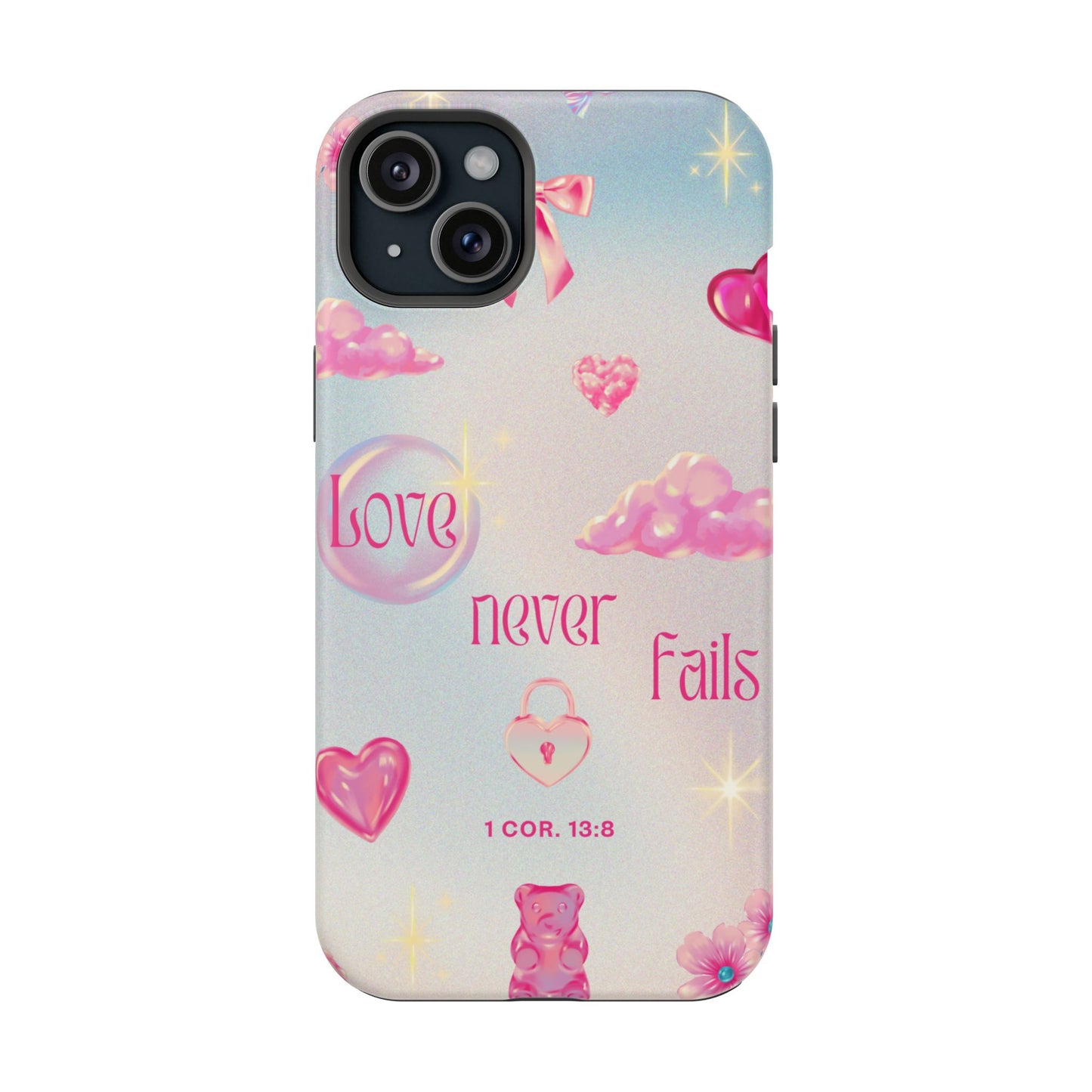 Love Never Fails Bible Verse Tough MAGNETIC Phone Case