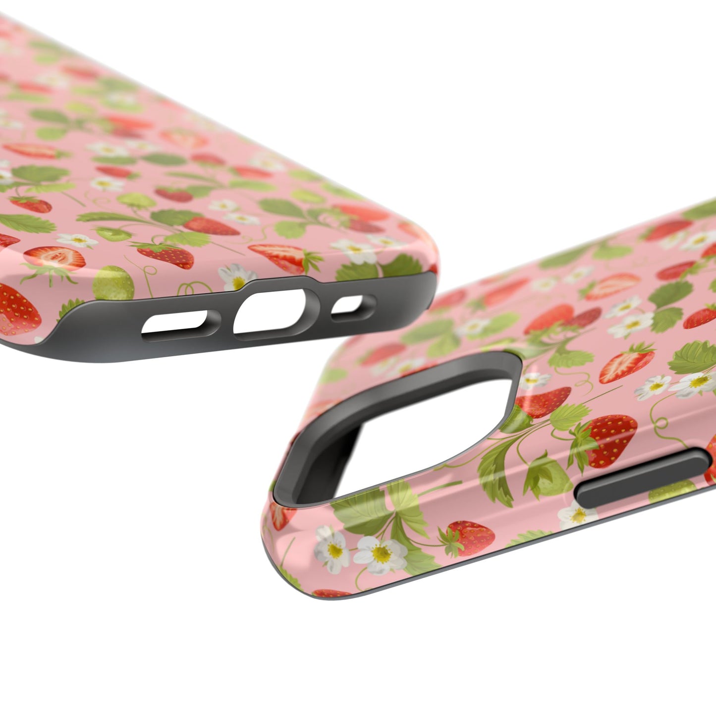 Strawberry Pattern Magnetic Phone Case, Fruit Lover’s Accessory, Cute Gift, Summer Vibe, Phone Protection