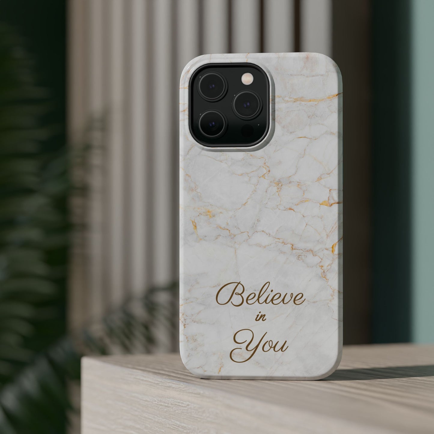 Elegant Motivational, Inspirational - Believe in You, Tough MAGNETIC Phone Case