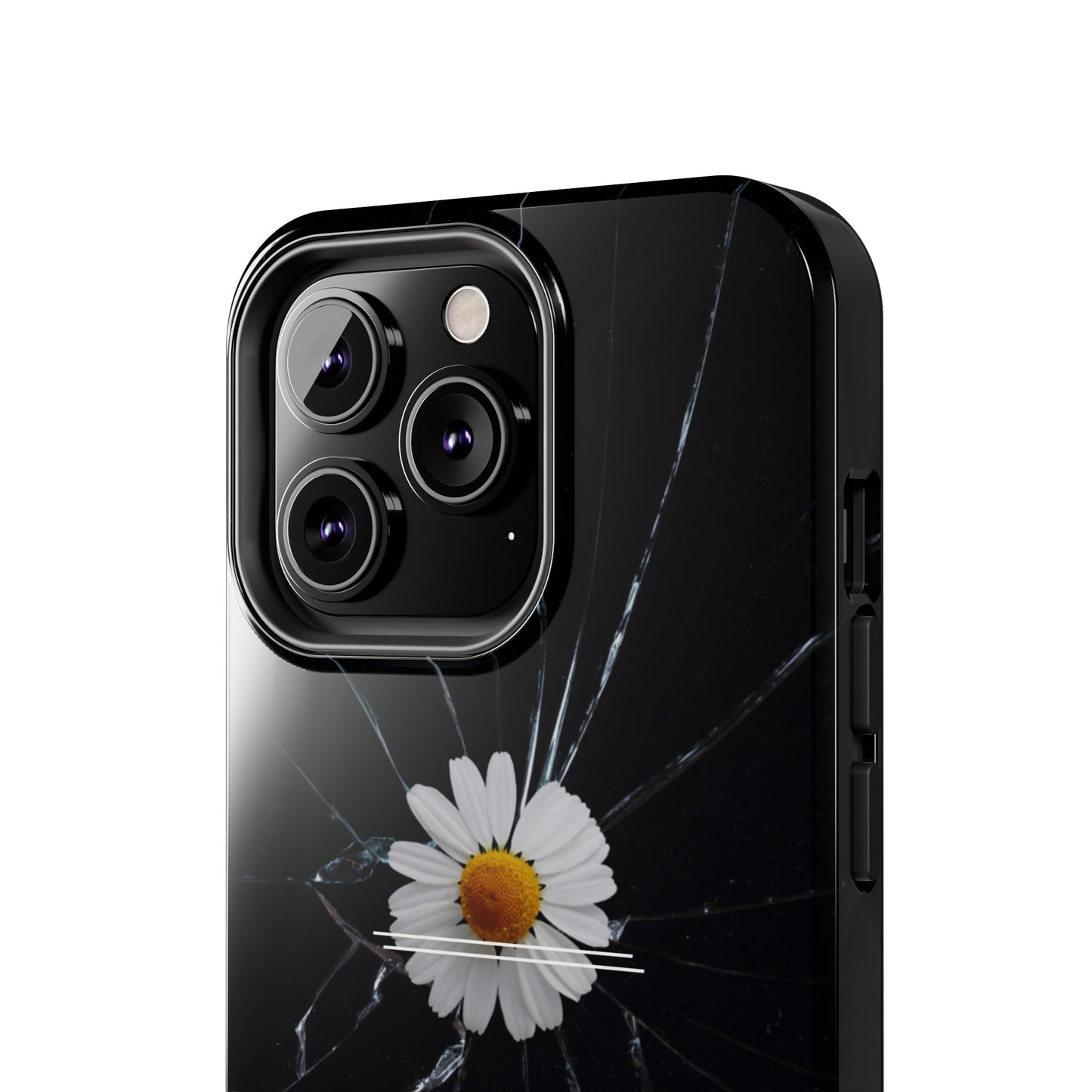 Flawed But Still Worthy Phone Case - Tough Cases, Inspirational Gift, Floral Design, Self-Love