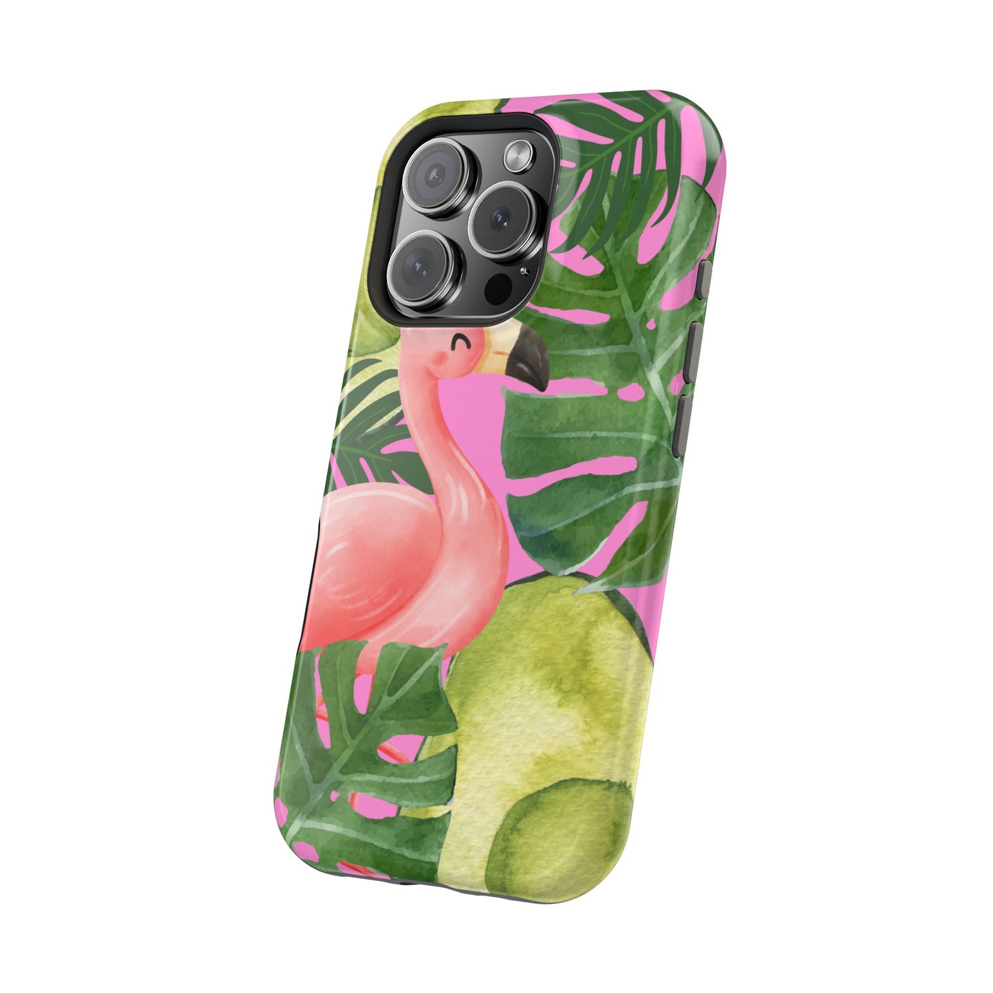 Tropical Flamingo, Cute, Summer Vibes MAGNETIC Tough Phone Case