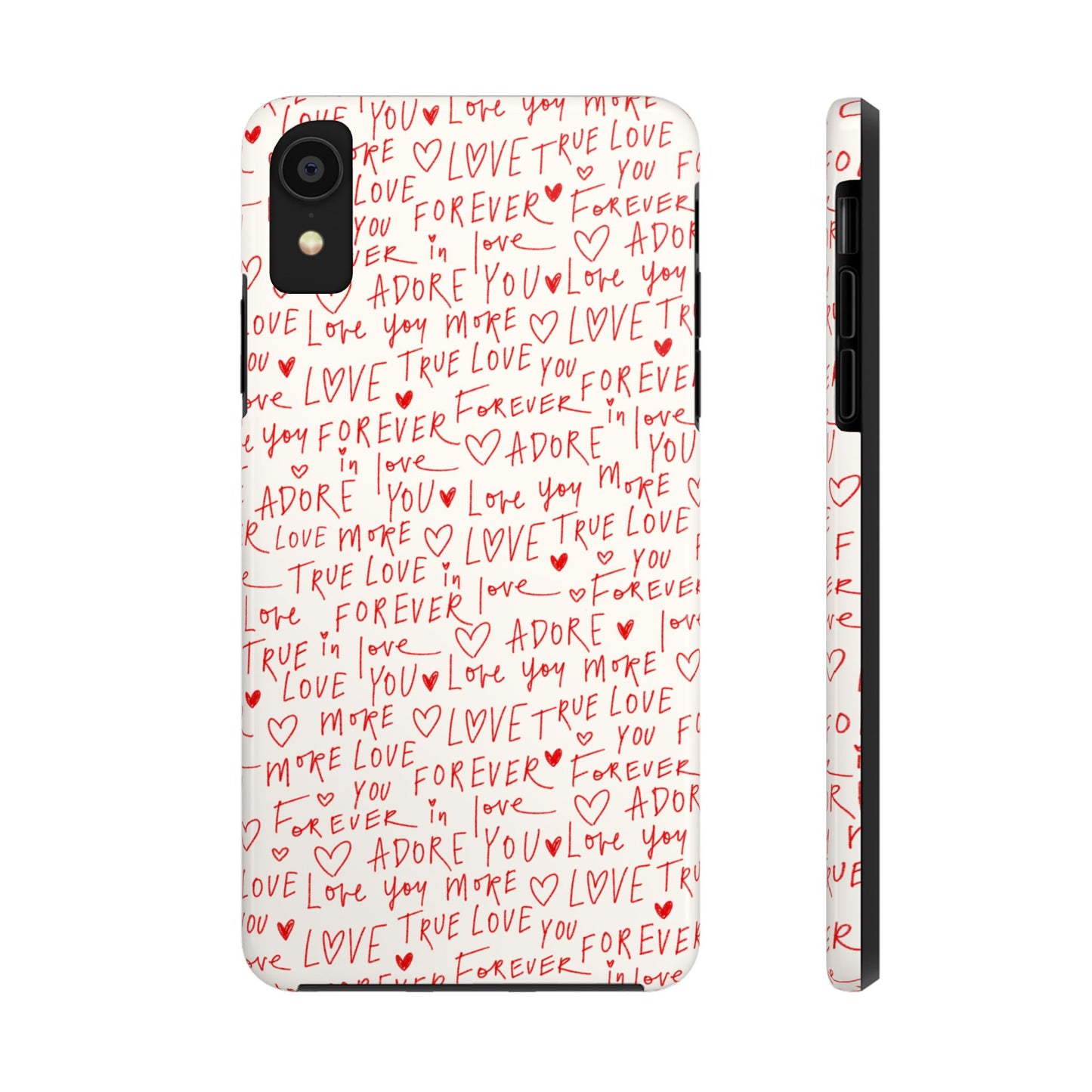 Love Hearts Tough Case for iPhone, Cute Heart Design, Adore You Case, True Love Protection