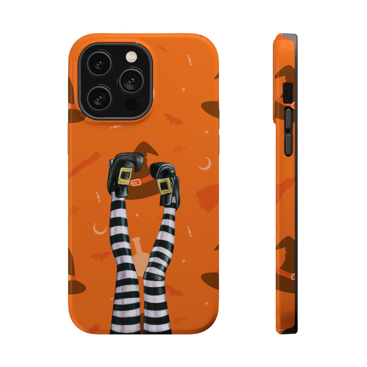 Halloween Magnetic Phone Case, Spooky Design, Witch Legs for Iphone