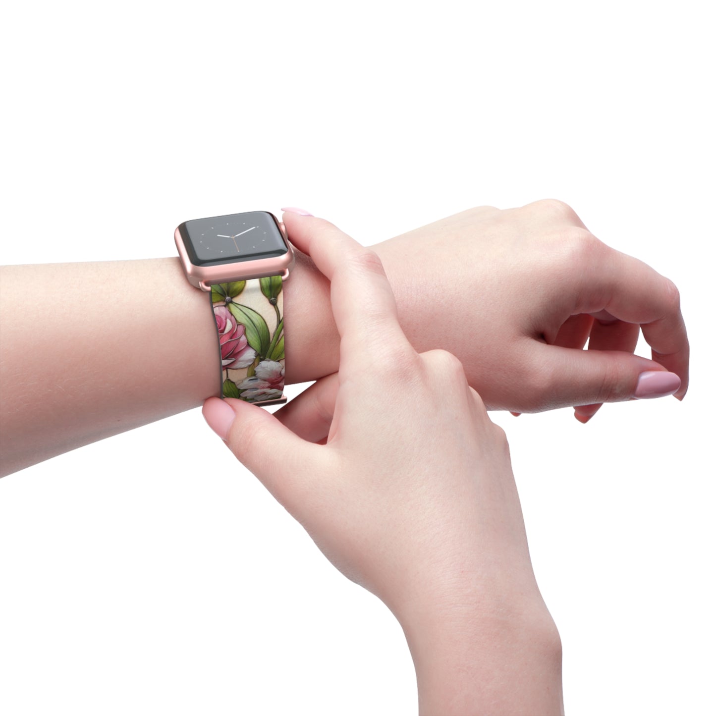 Floral Watch Band - Vibrant Bloom Design for Smartwatches