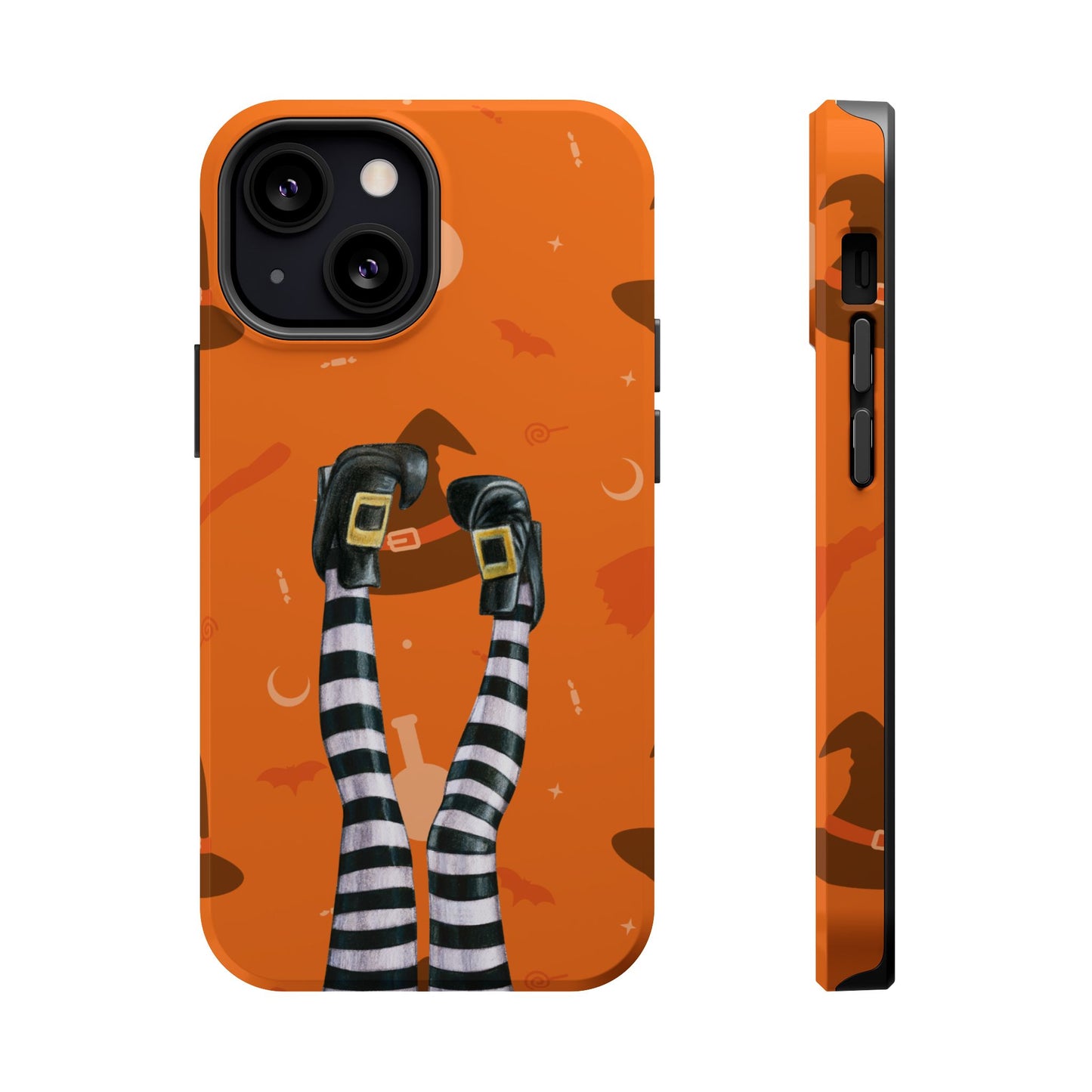 Halloween Magnetic Phone Case, Spooky Design, Witch Legs for Iphone