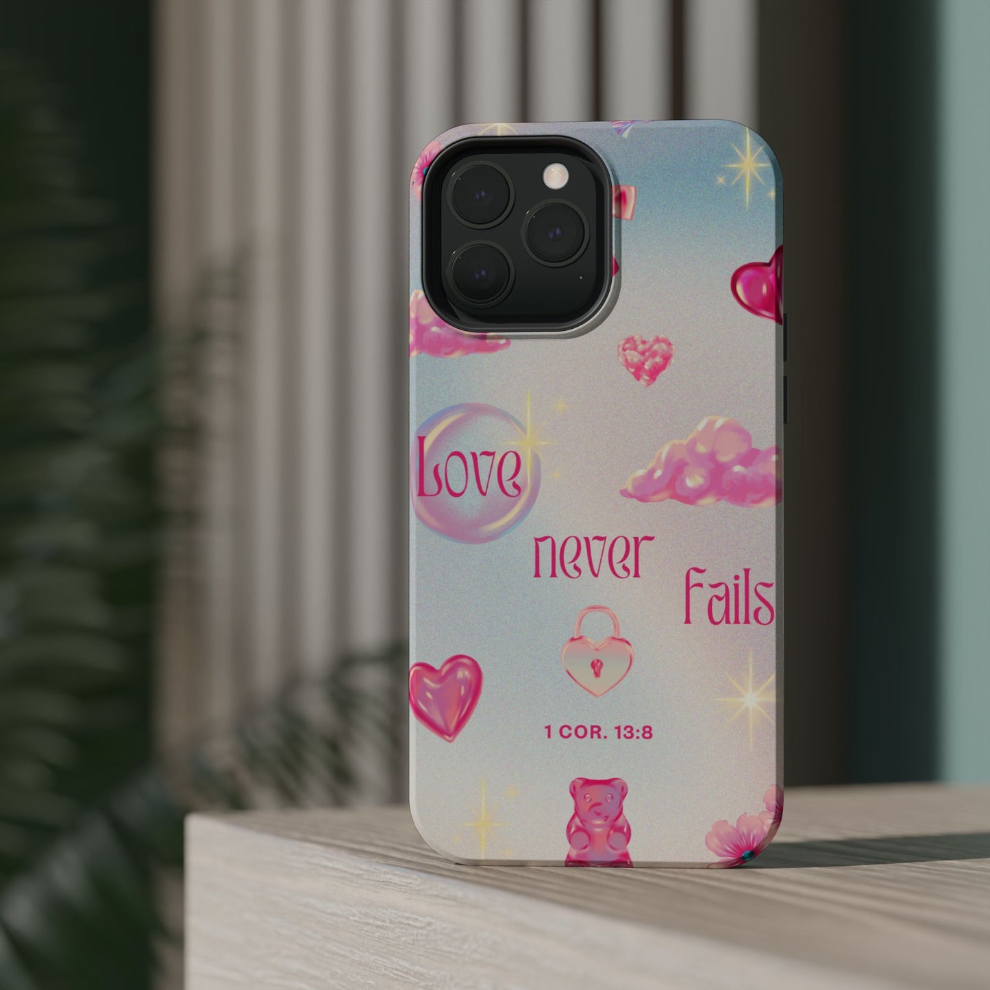Love Never Fails Bible Verse Tough MAGNETIC Phone Case