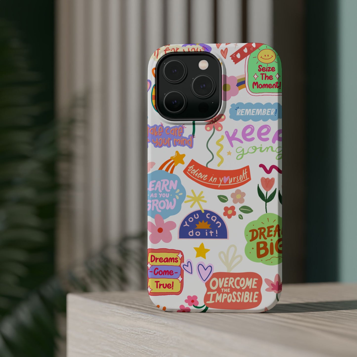 Inspirational, Motivational Phone Case, Cute Floral, Confidence Case, Gift for Her, Positive Vibes