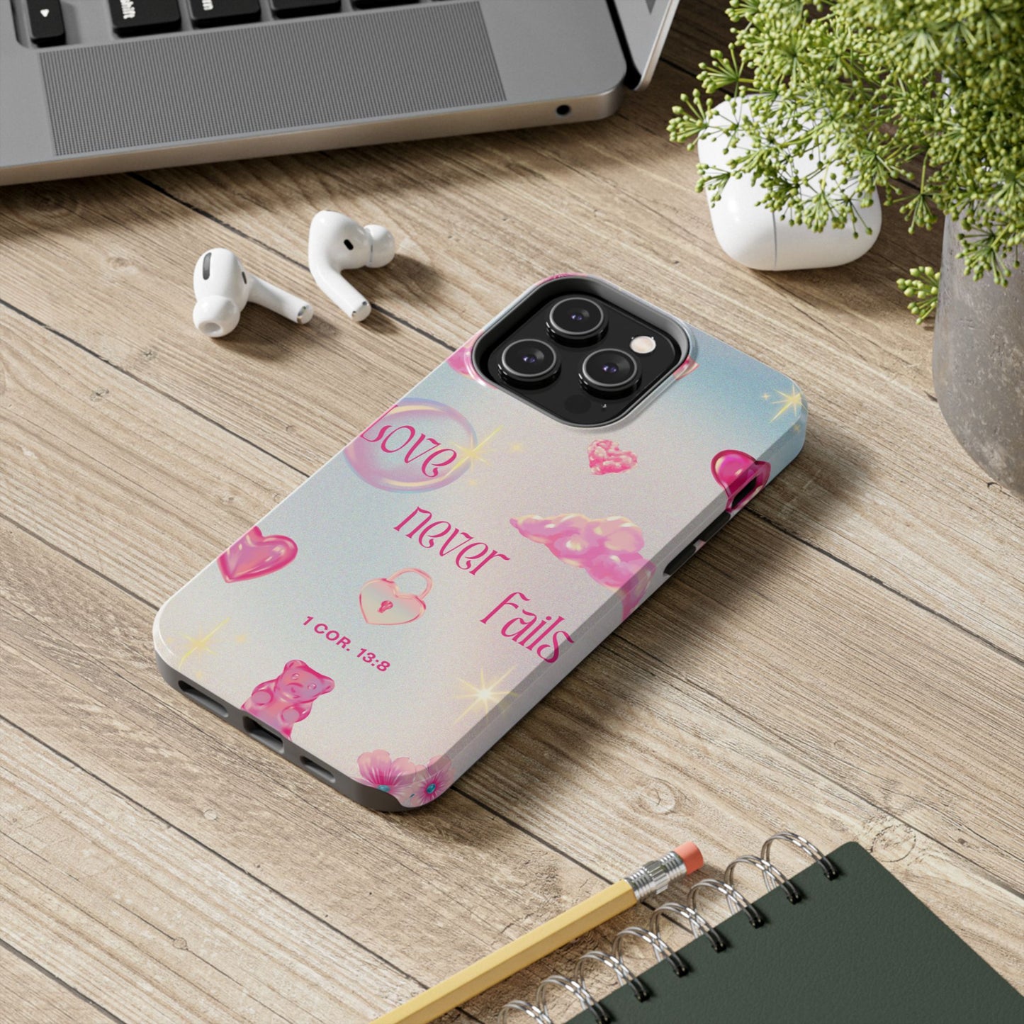 Love Never Fails Bible Verse Tough Phone Case