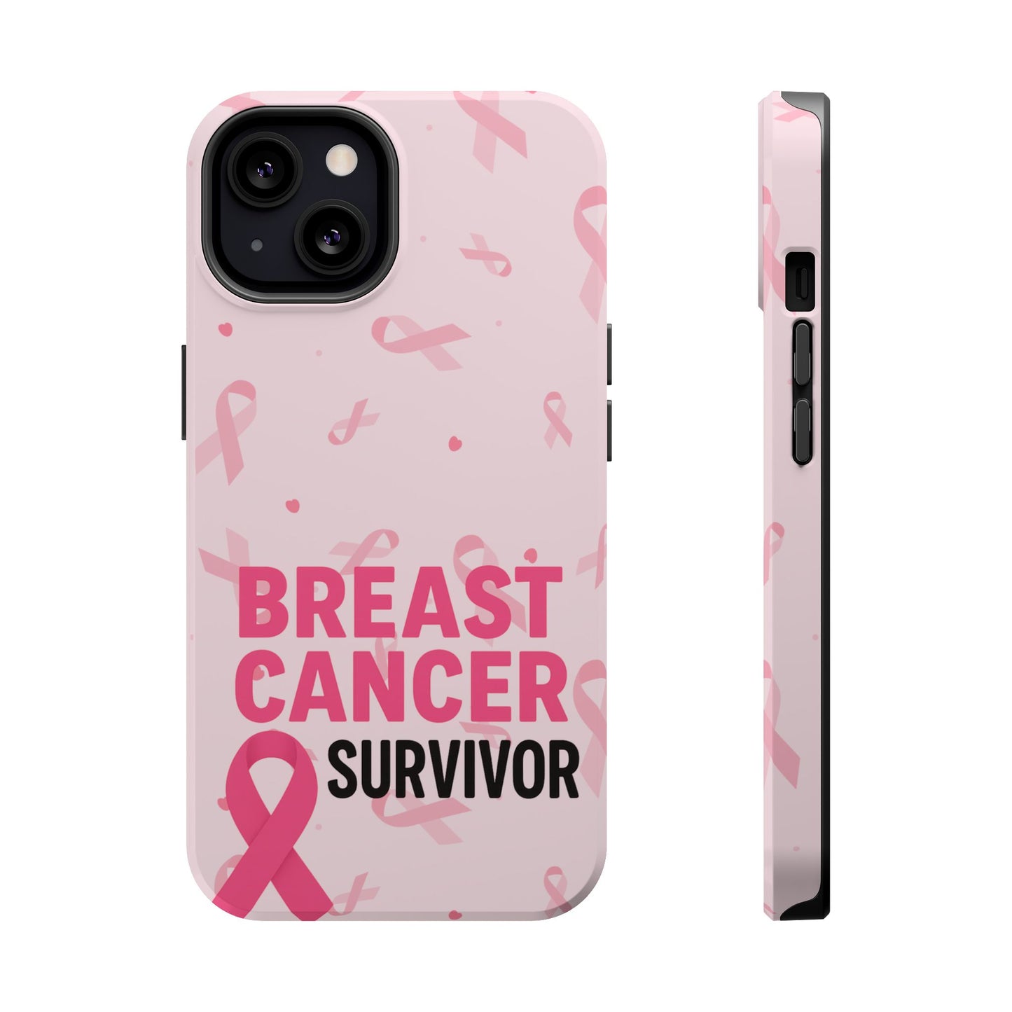 Breast Cancer Survivor Magnetic Phone Case, Impact-Resistant, Pink Ribbon for Iphone