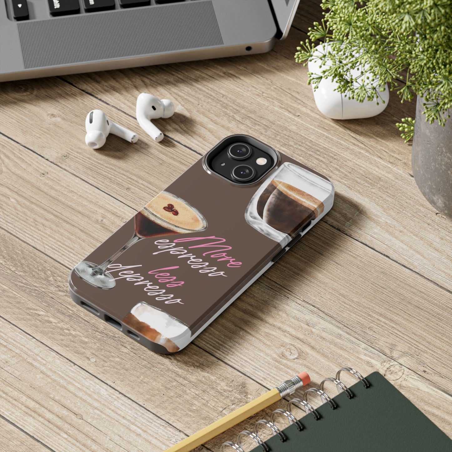Stylish Coffee Phone Case, Espresso Lovers Gift, Cute Tough Case, Coffee Aesthetic, Phone Accessory for Baristas
