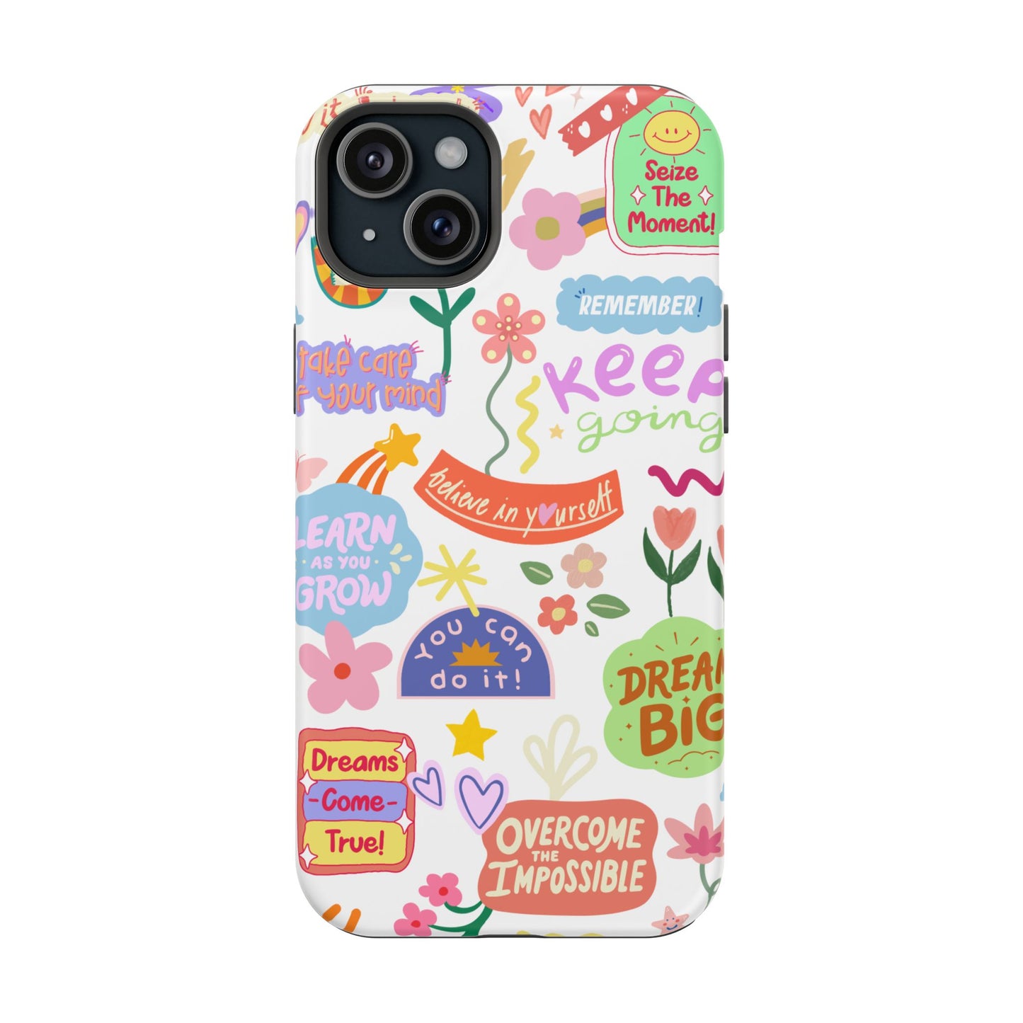 Inspirational, Motivational Phone Case, Cute Floral, Confidence Case, Gift for Her, Positive Vibes