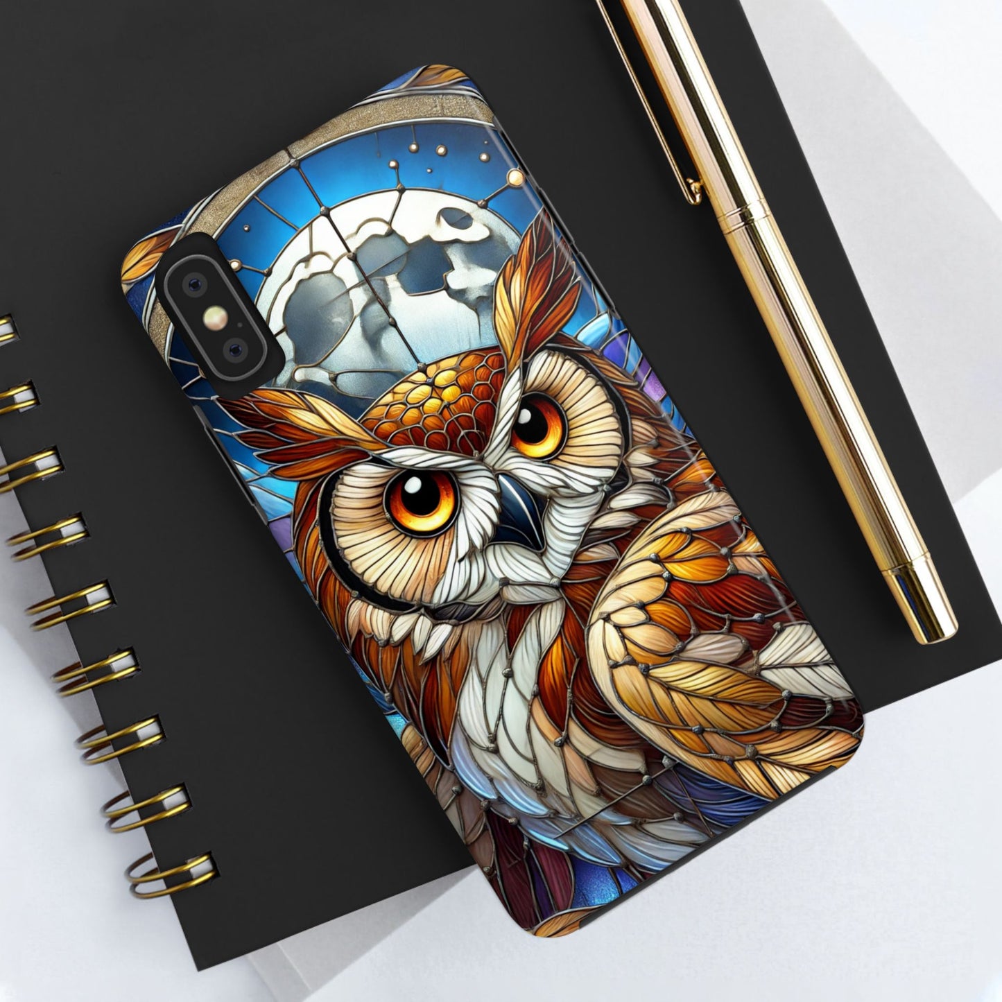 IPhone Case - Owl Stained Glass Design - Durable Protection