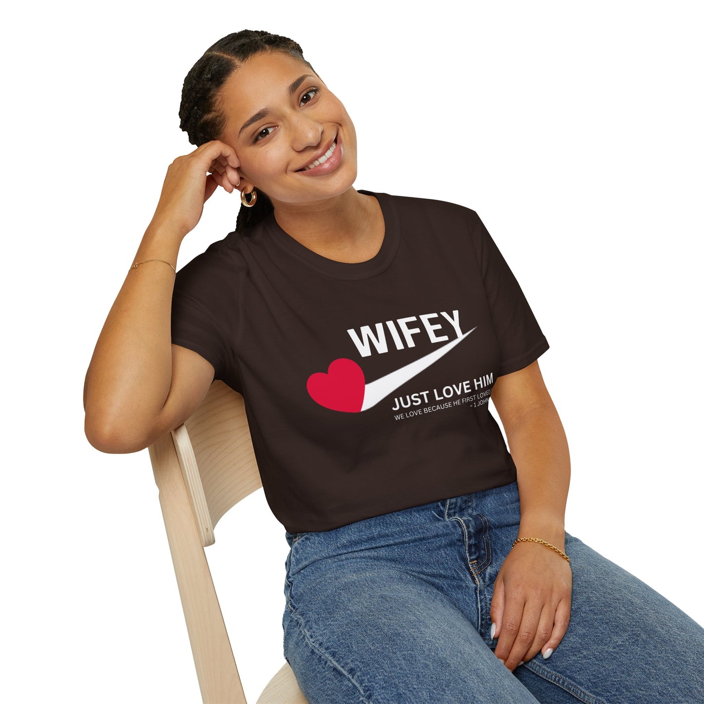 Wifey Just Love Him T-Shirt for Anniversaries & Valentine’s Day