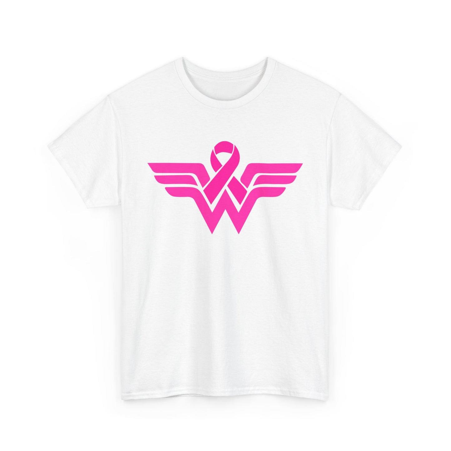 Empowerment Unisex Heavy Cotton Tee - Pink Wings & Ribbon Design