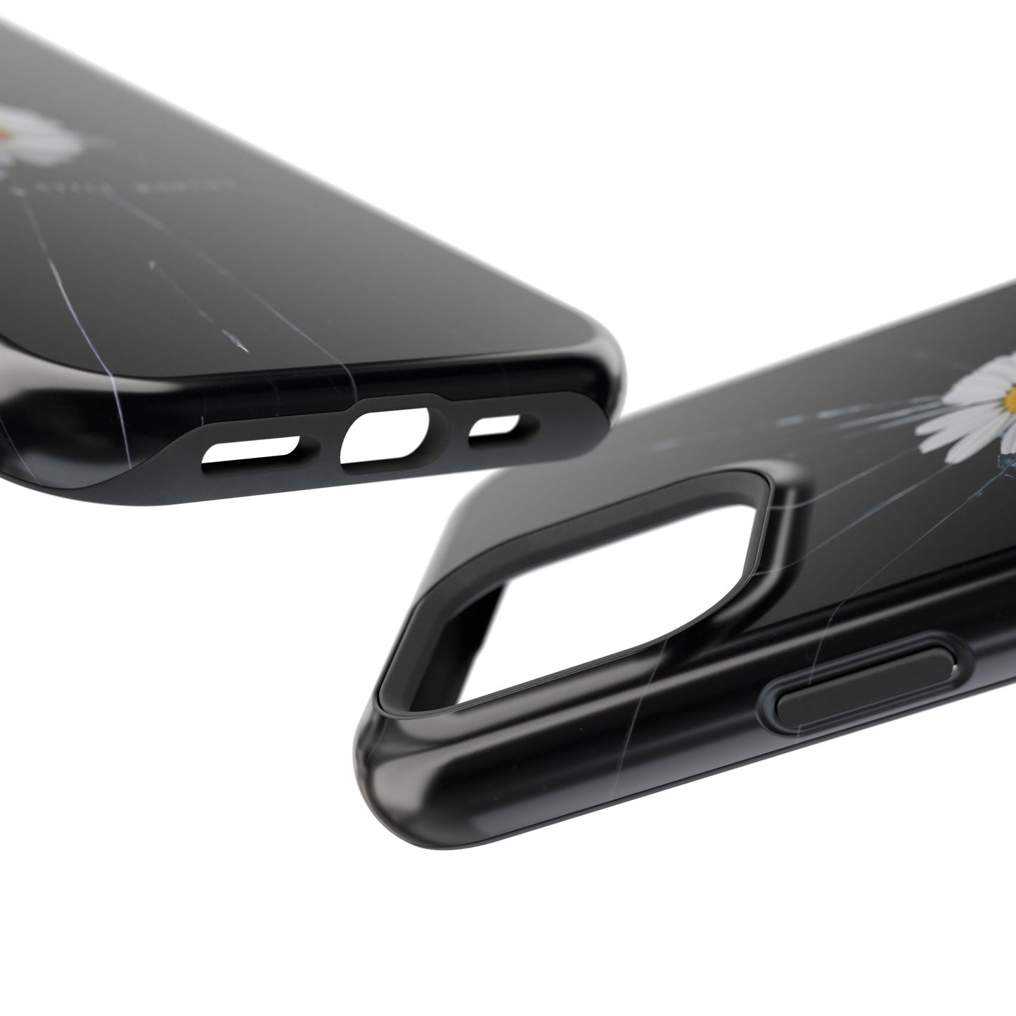 Flawed But Still Worthy Phone Case - Tough Cases, Inspirational Gift, Floral Design, Self-Love