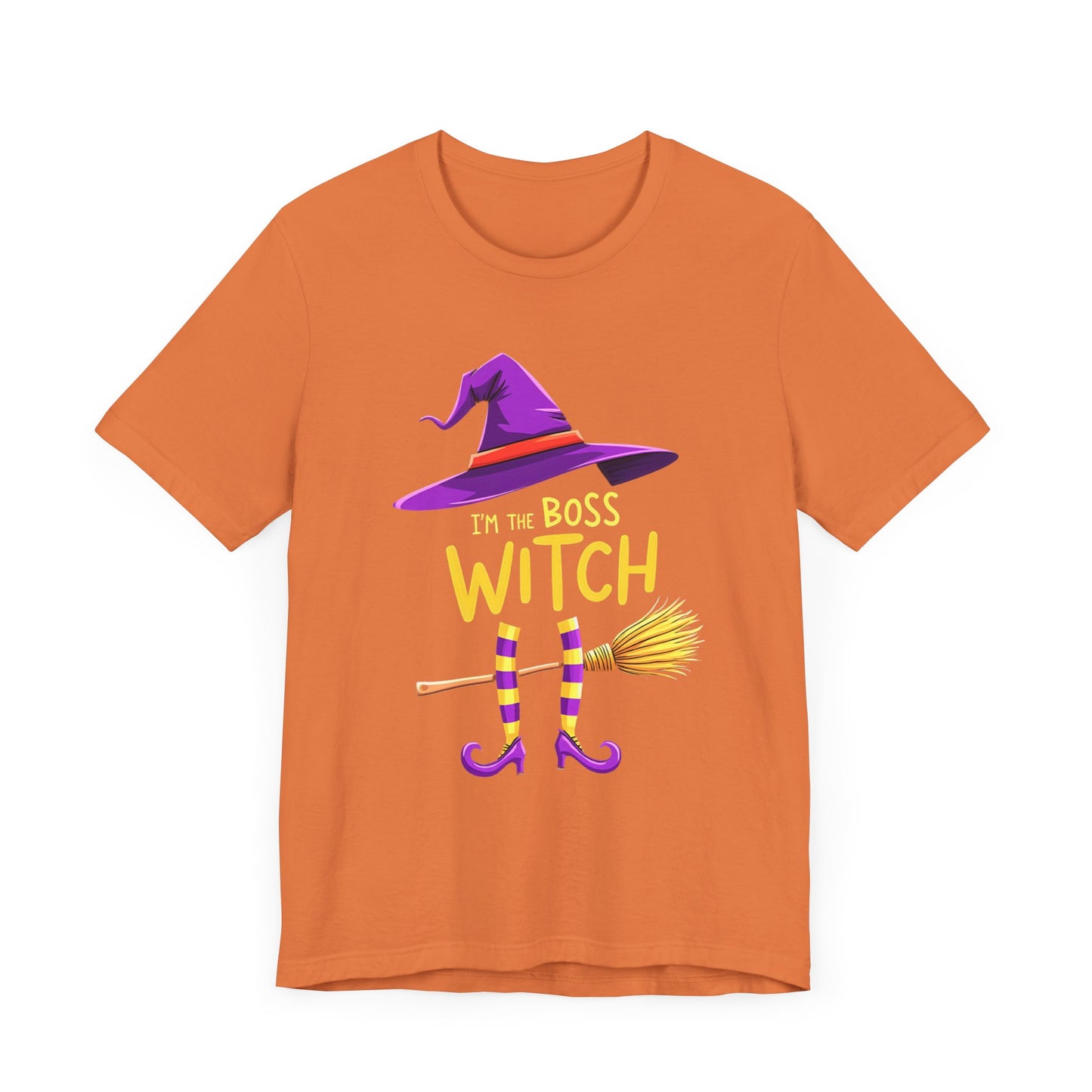 Spooky, Witchy "I'm the Boss Witch" Unisex Tee for Halloween Fun
