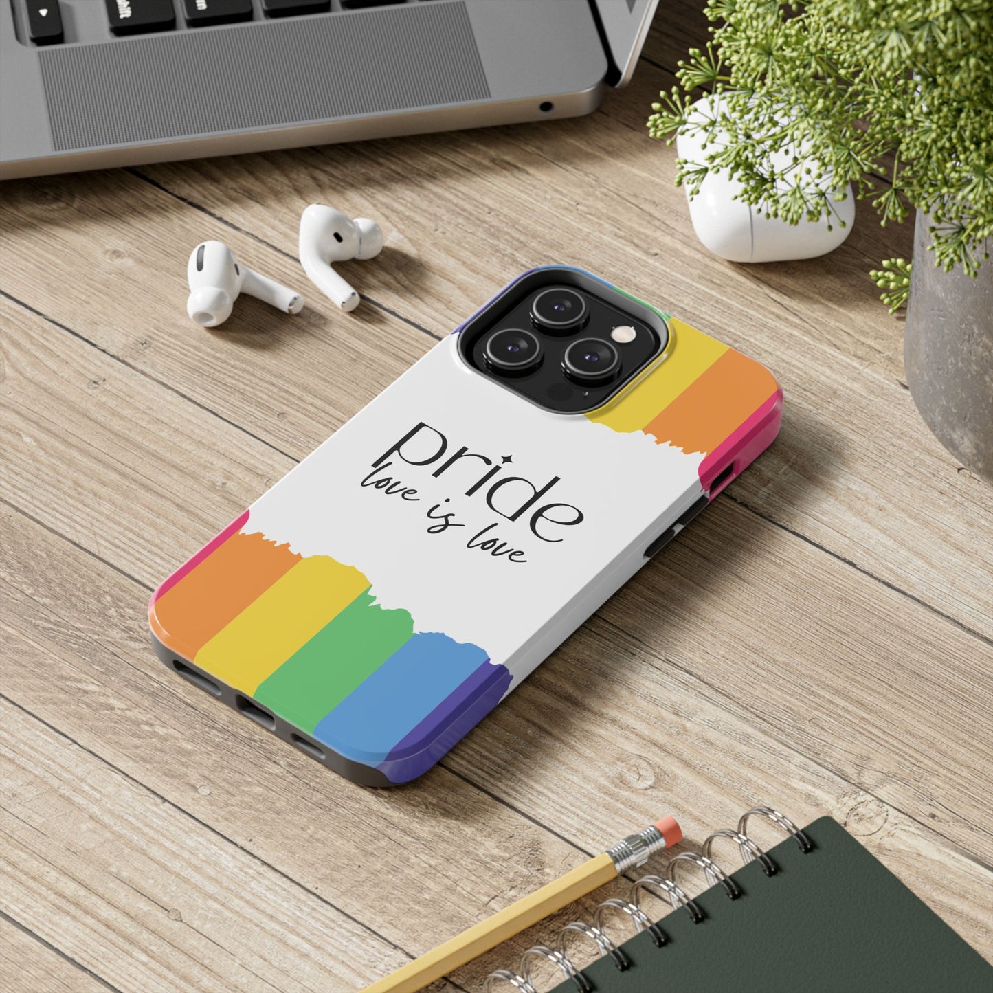 Pride - Love is Love, LGBTQ+, Rainbow Tough Phone Case