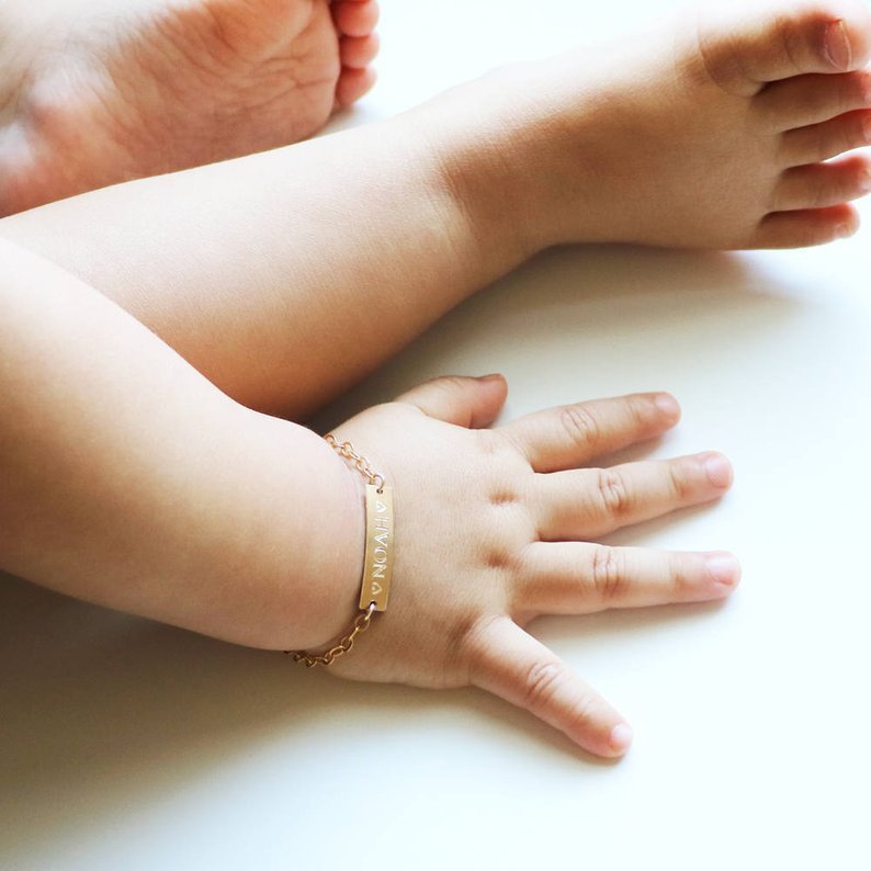 Child's Unique Personalized Stainless Steel Bracelet! - FREE Shipping