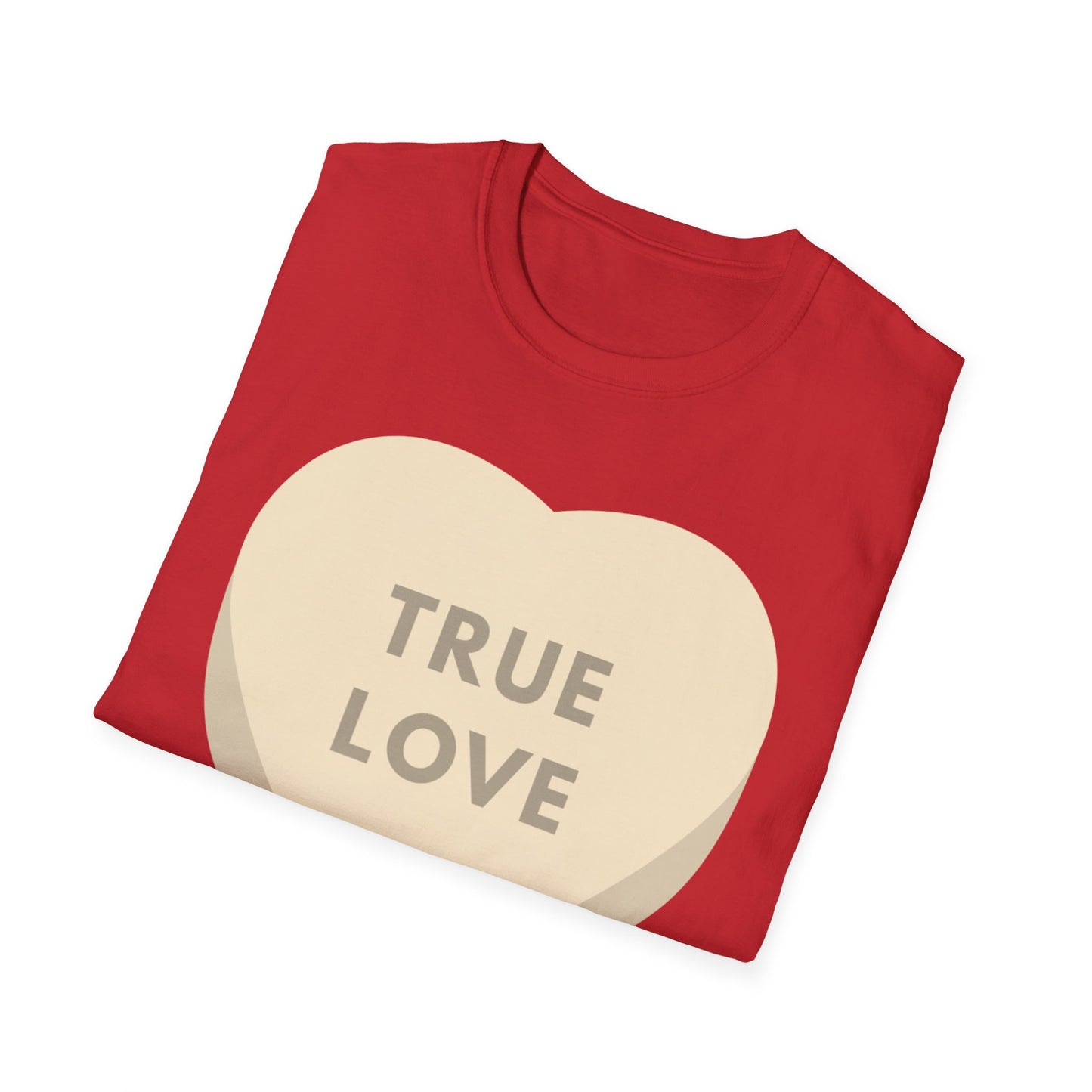 Couples Heart Graphic Unisex Softstyle T-Shirt - 'True Love' Design