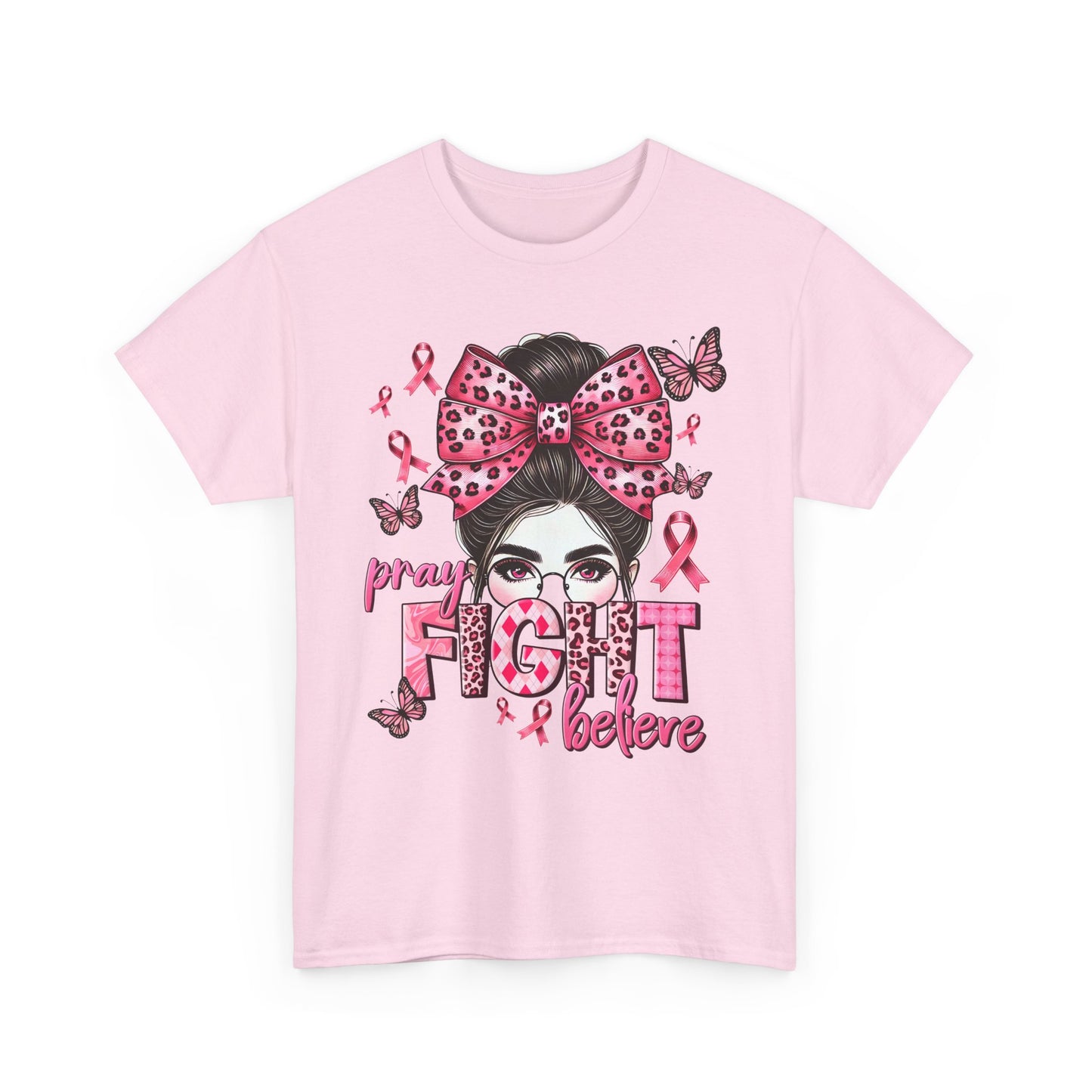 Pray Fight Believe Breast Cancer Awareness Tee