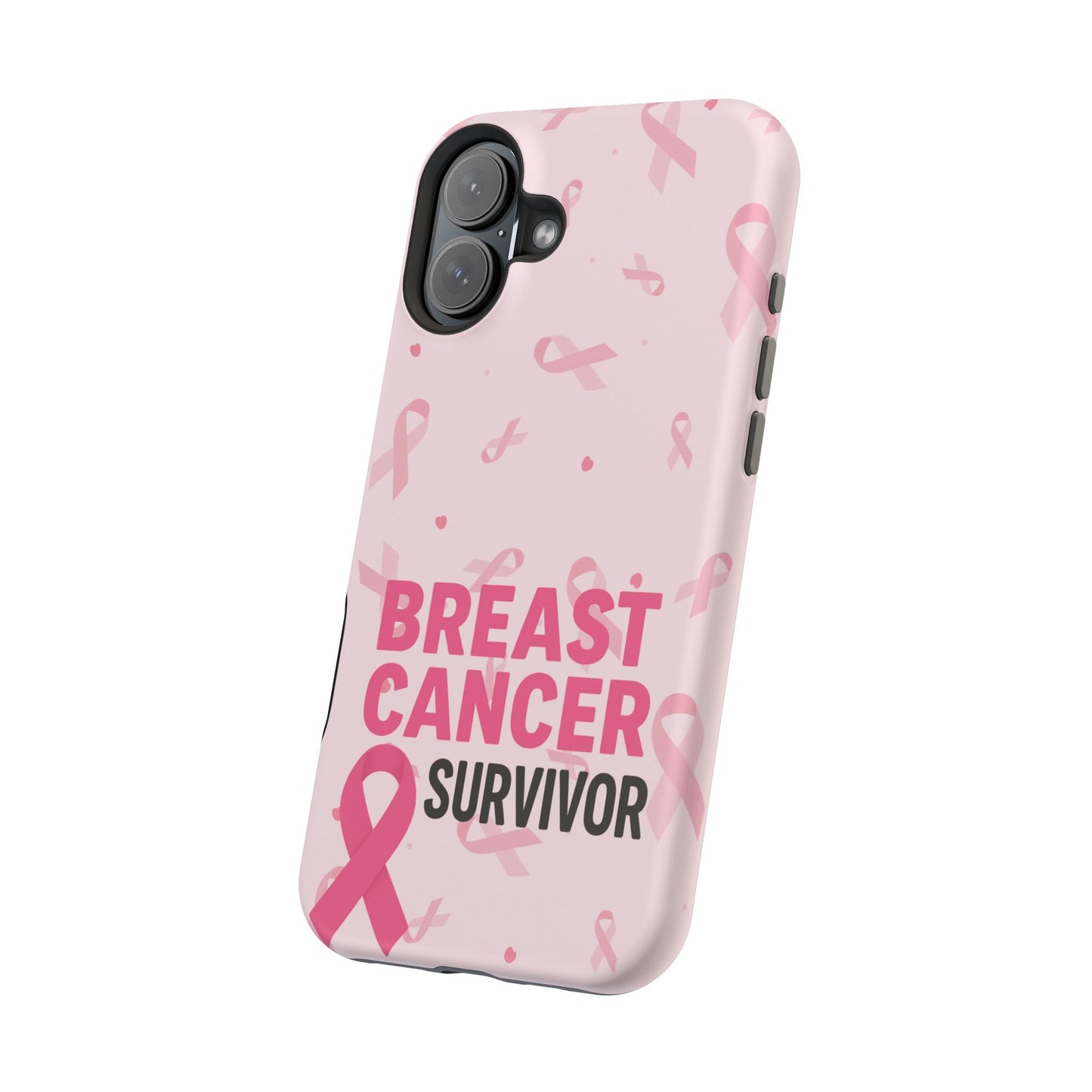 Breast Cancer Survivor Magnetic Phone Case, Impact-Resistant, Pink Ribbon for Iphone