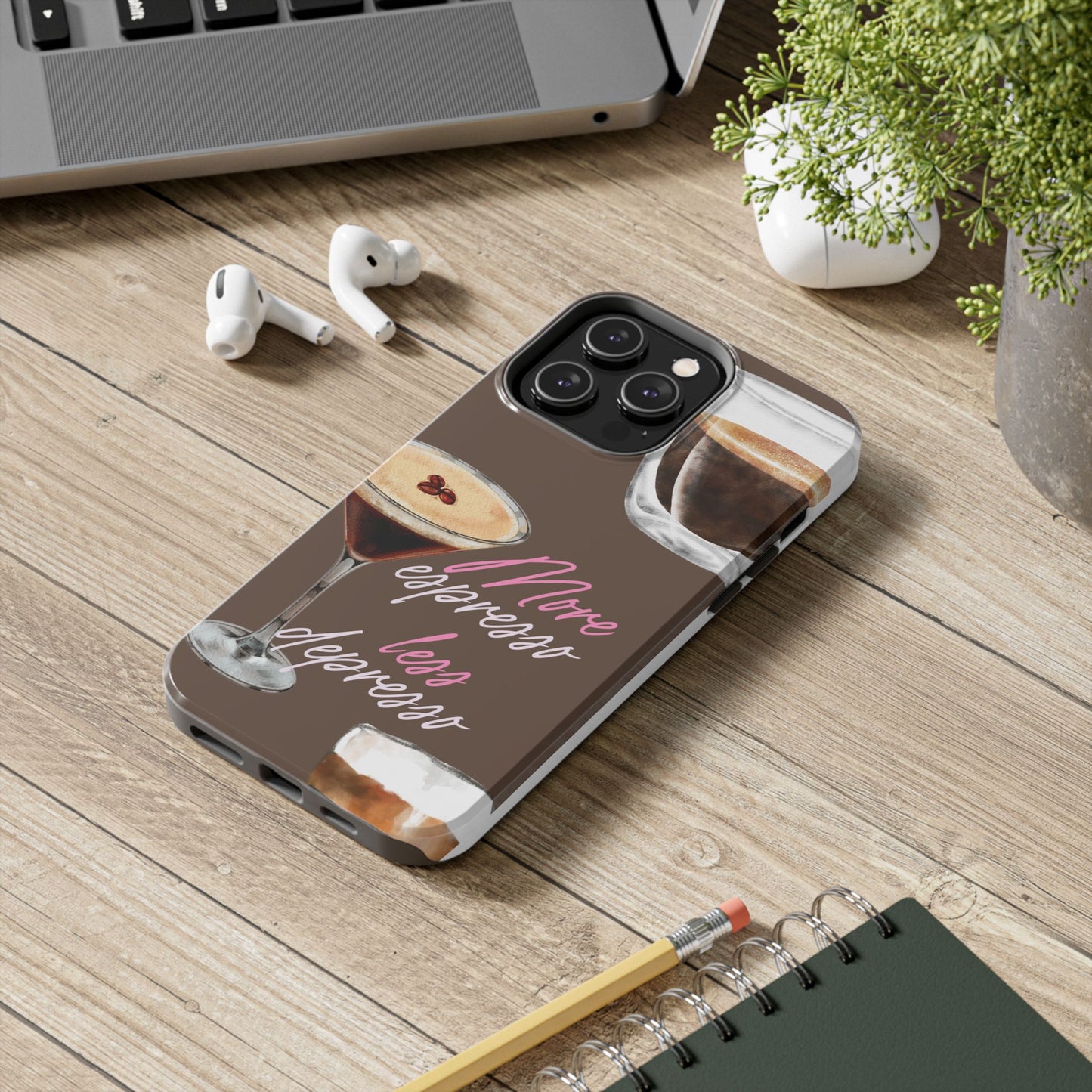 Stylish Coffee Phone Case, Espresso Lovers Gift, Cute Tough Case, Coffee Aesthetic, Phone Accessory for Baristas