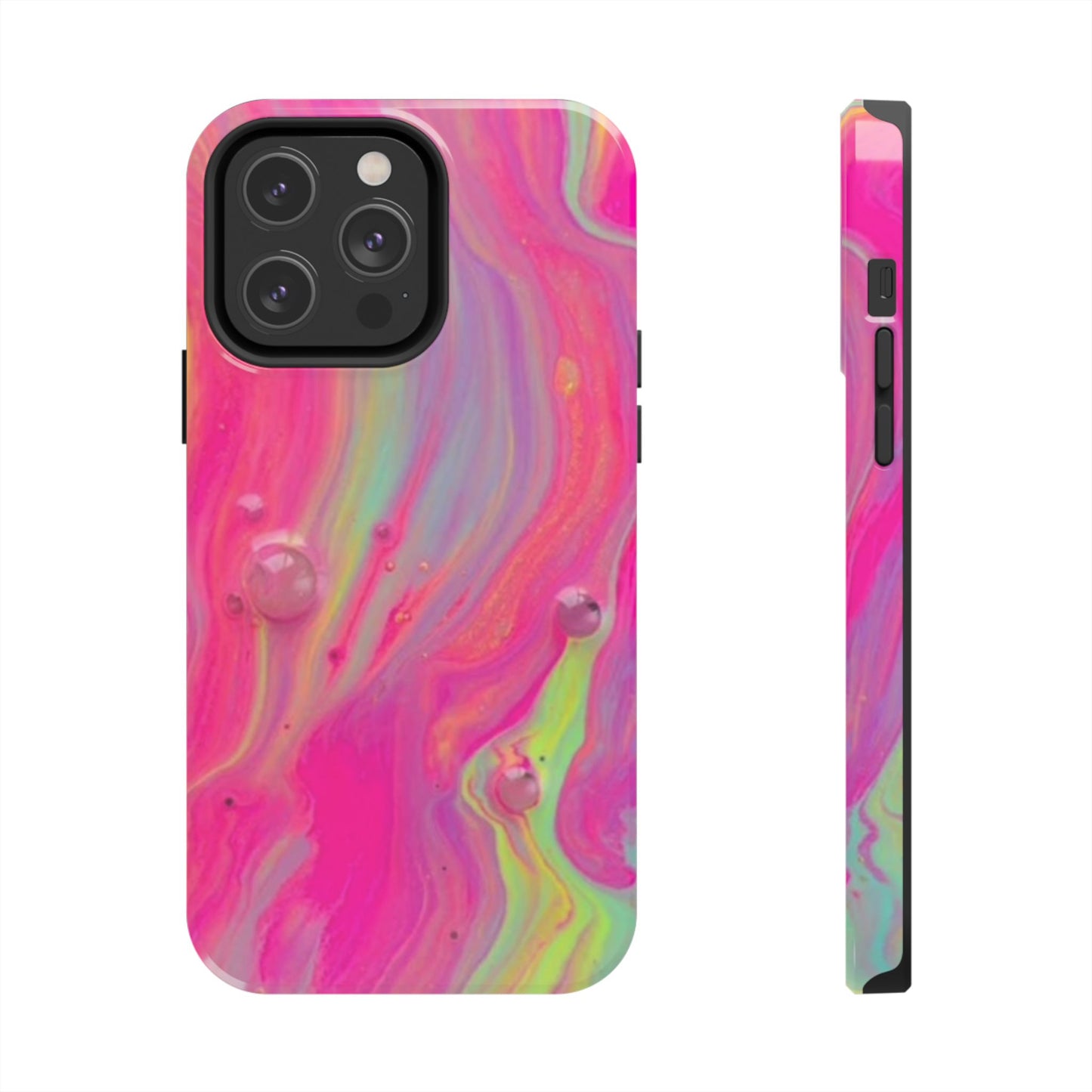 Colorful Swirl Futuristic Tough Phone Case, Stylish Durable Cover for Iphone