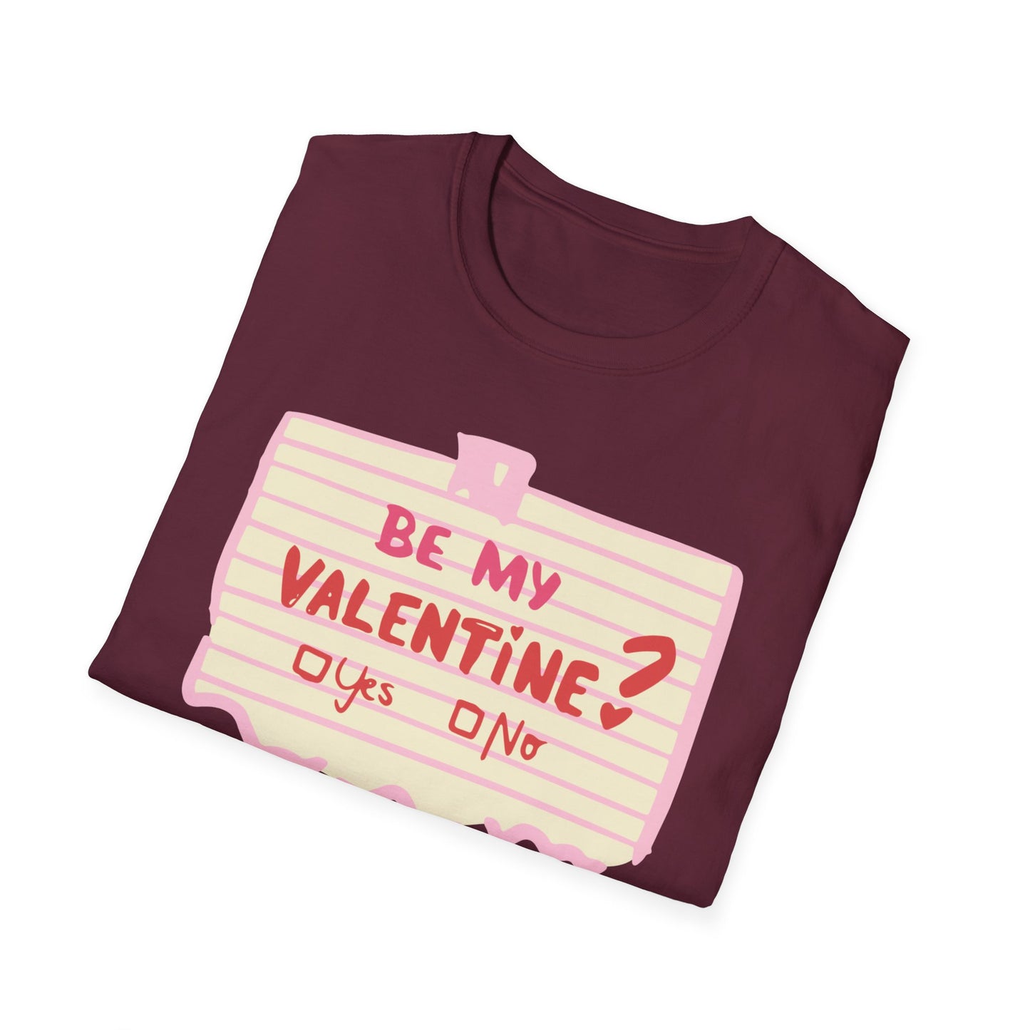 Couples Heart Graphic Unisex Softstyle T-Shirt - 'Yes or No' Design