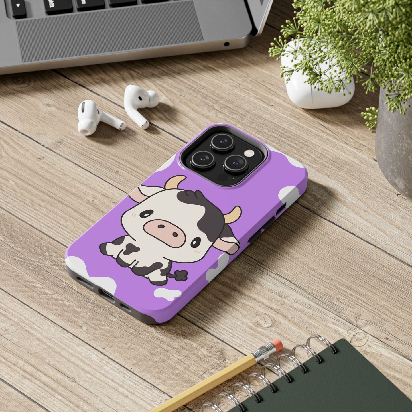 Cute Cow, Farm Animal, Tough Phone Case