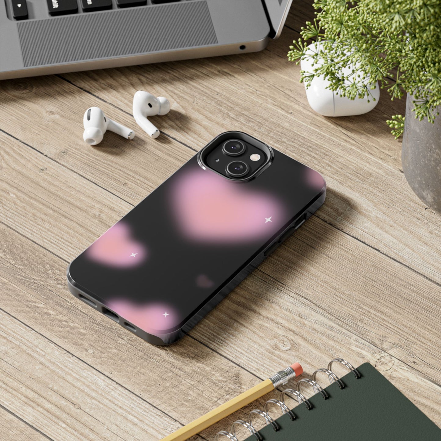 Romantic Pink Heart Pattern Phone Case