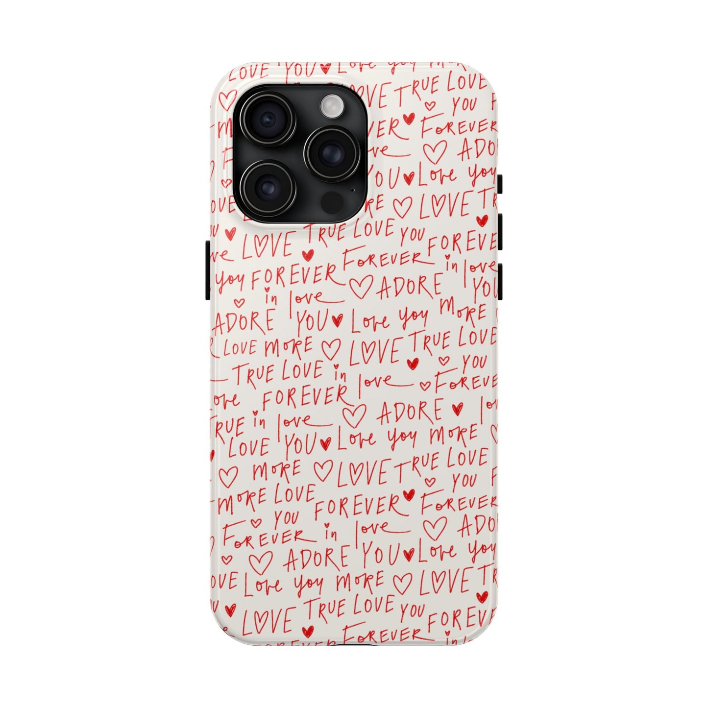 Love Hearts Tough Case for iPhone, Cute Heart Design, Adore You Case, True Love Protection