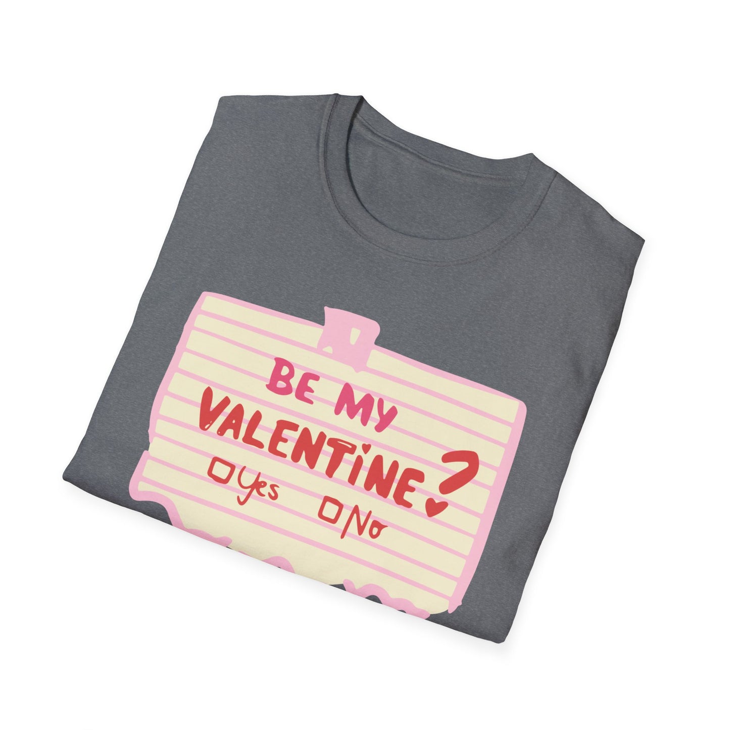 Couples Heart Graphic Unisex Softstyle T-Shirt - 'Yes or No' Design