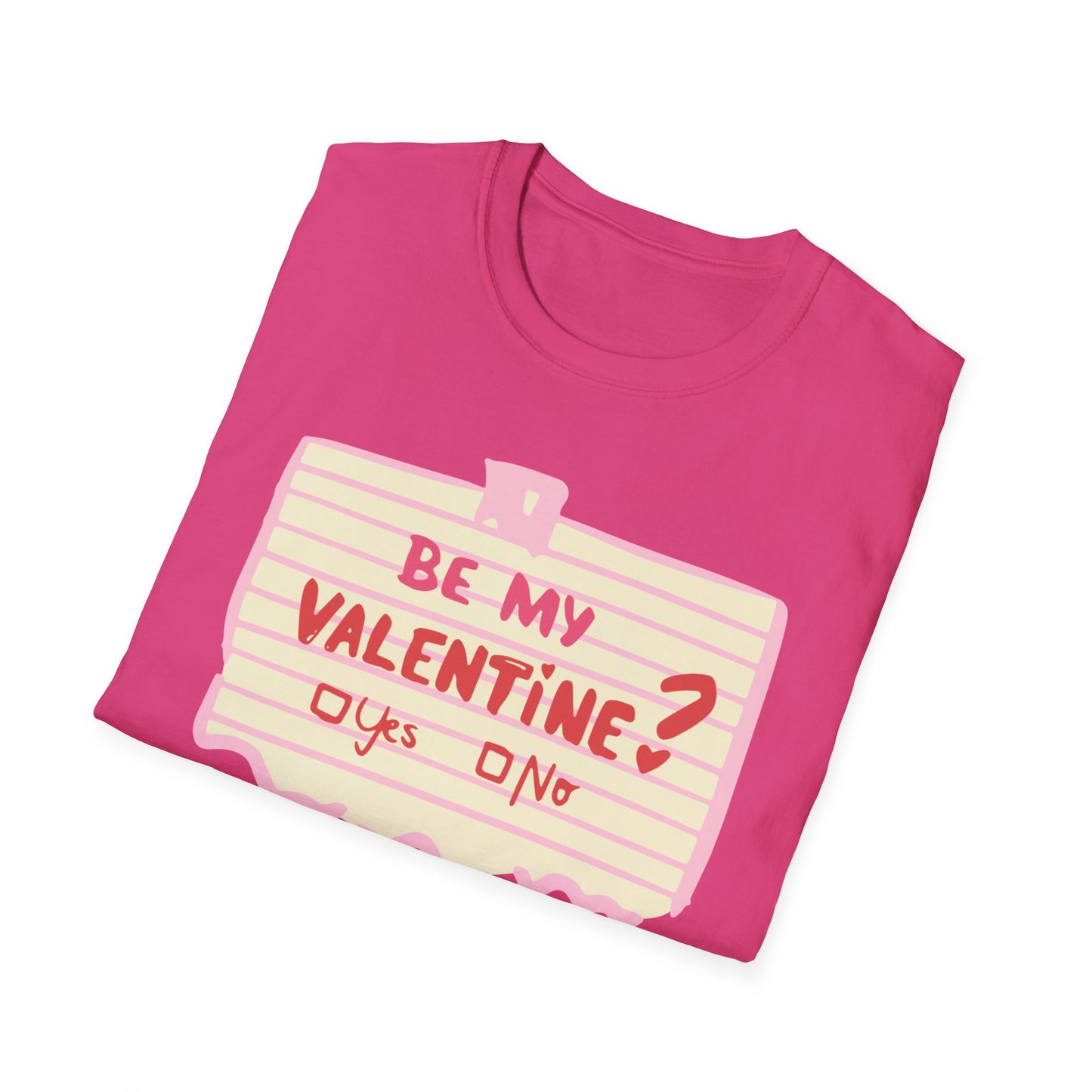 Couples Heart Graphic Unisex Softstyle T-Shirt - 'Yes or No' Design