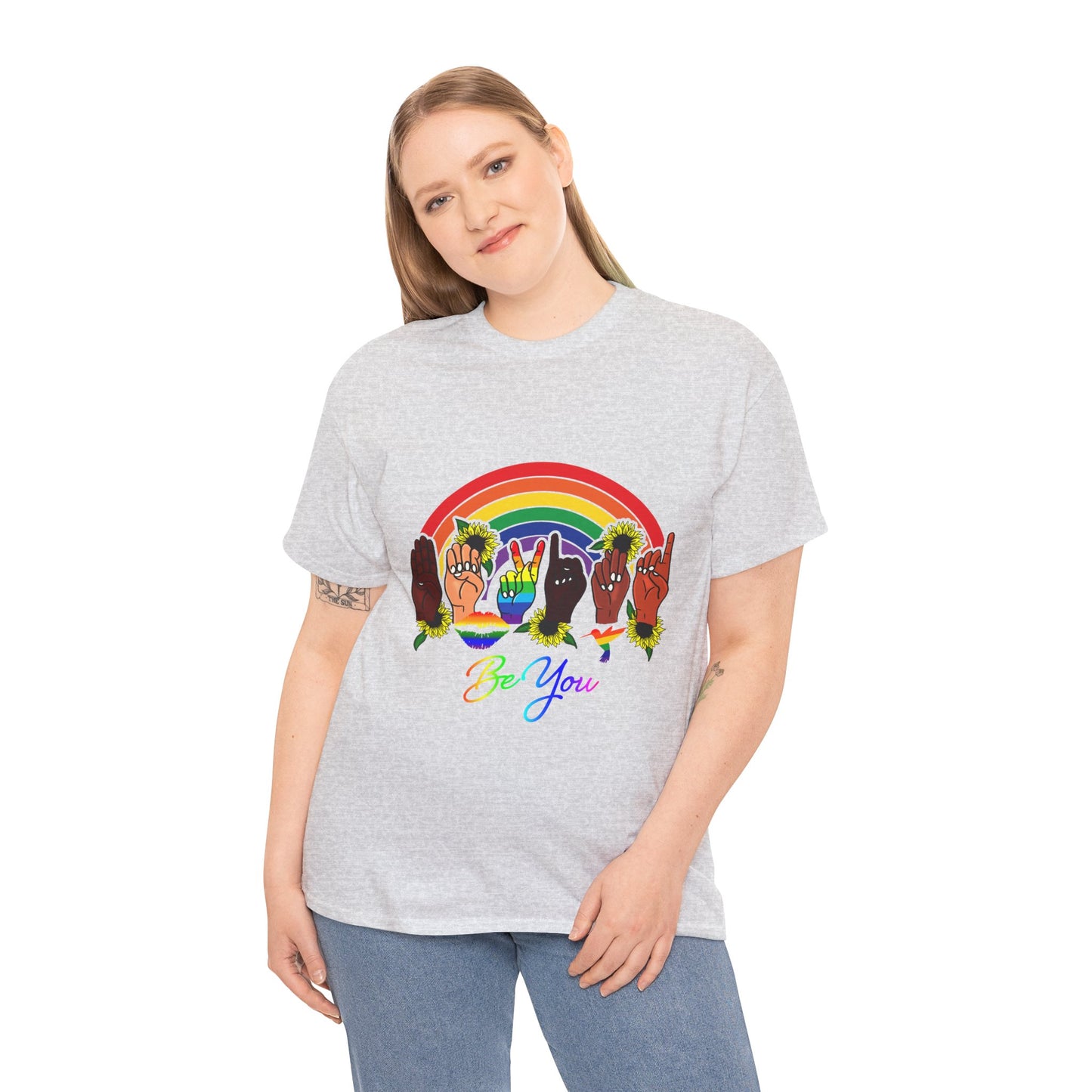 Be You Rainbow Hands Unisex Cotton Tee