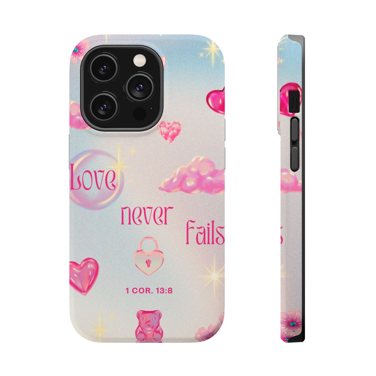 Love Never Fails Bible Verse Tough MAGNETIC Phone Case