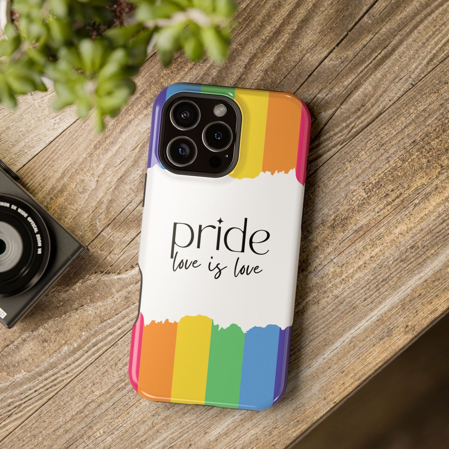 Pride - Love is Love, LGBTQ+, Rainbow Tough Phone Case