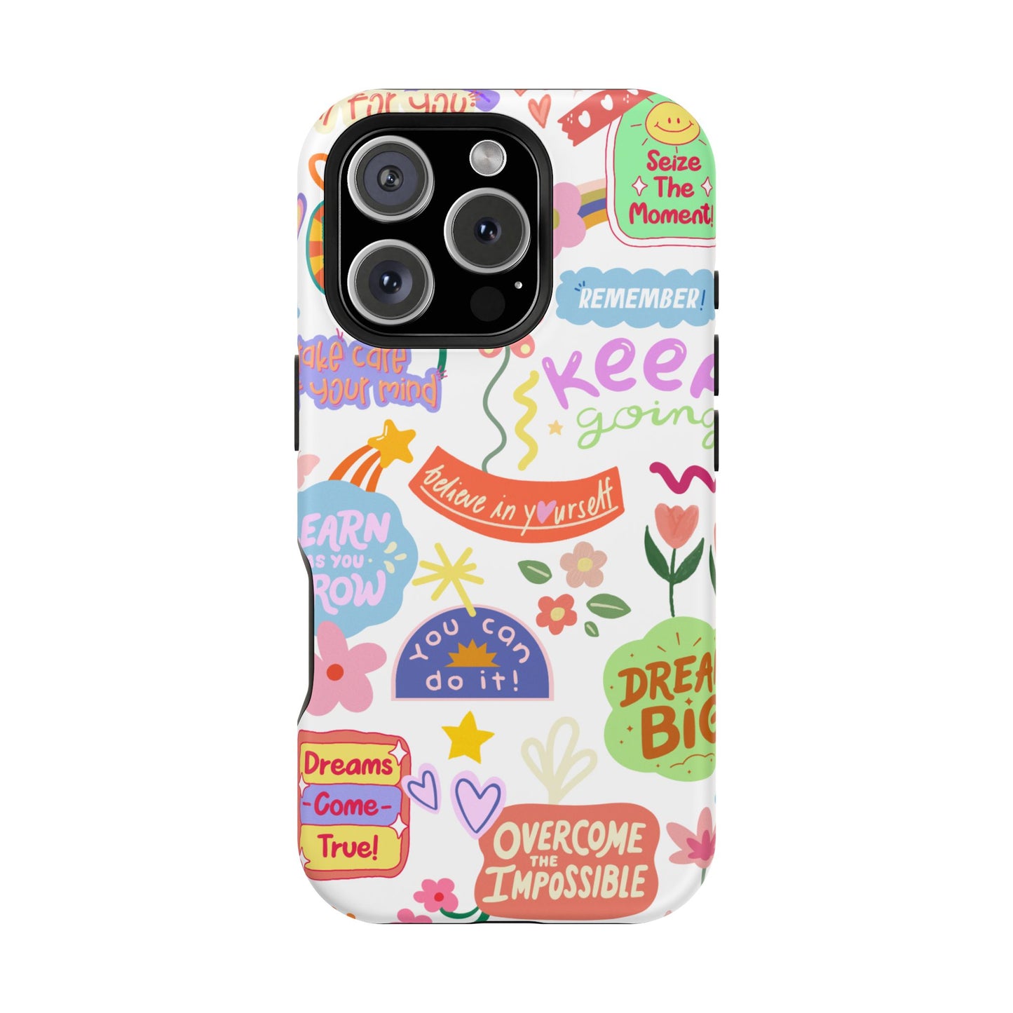 Inspirational, Motivational Phone Case, Cute Floral, Confidence Case, Gift for Her, Positive Vibes