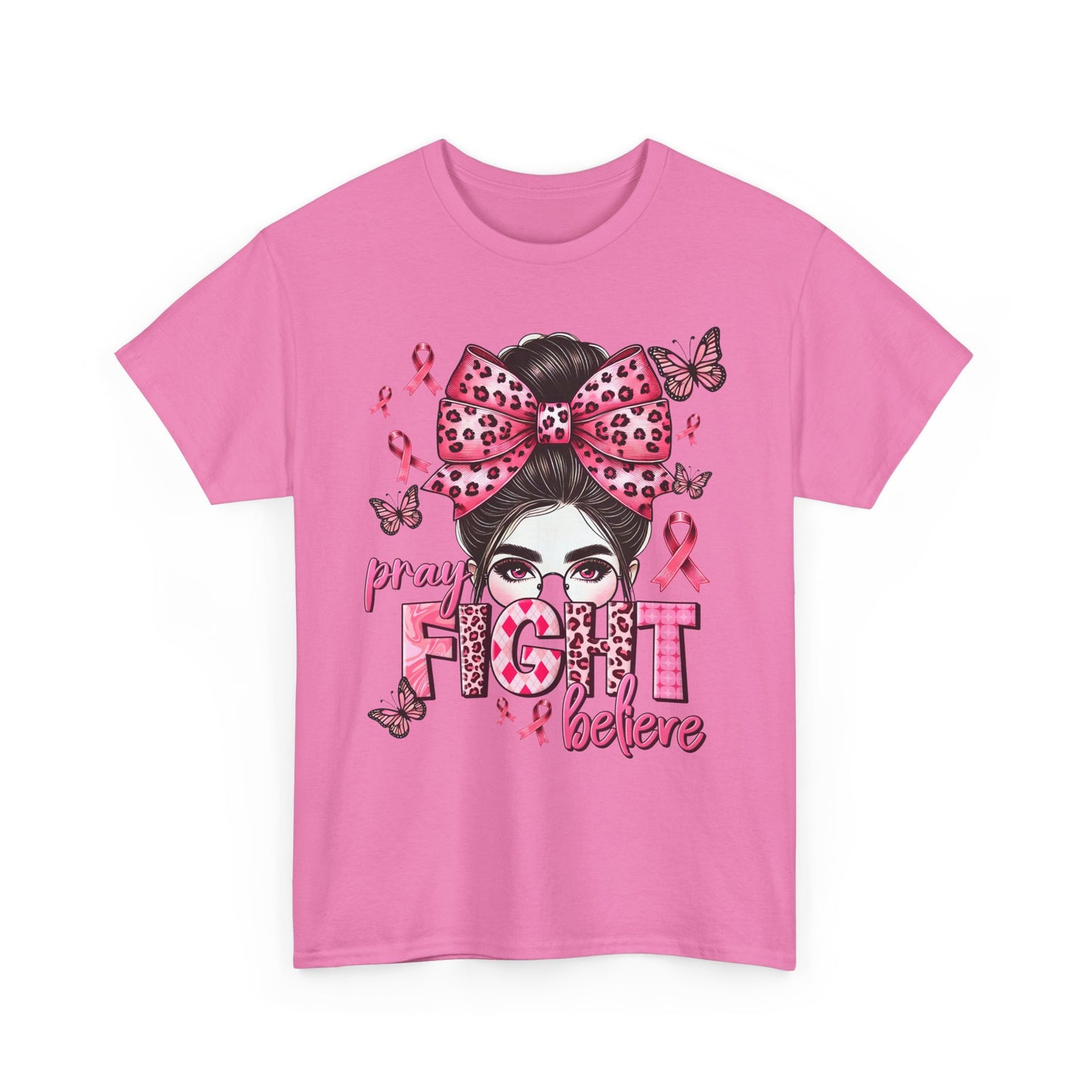 Pray Fight Believe Breast Cancer Awareness Tee