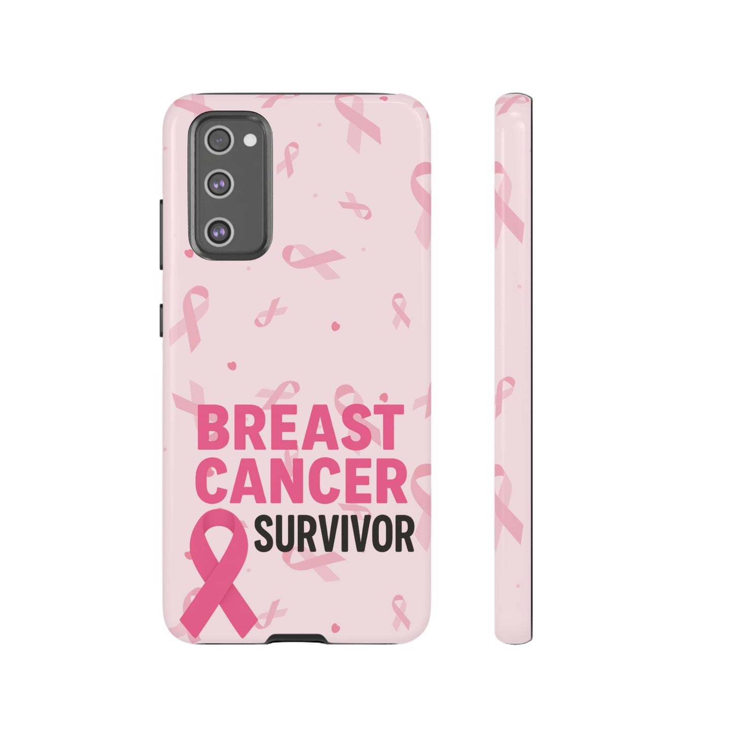 Breast Cancer Survivor Phone Case, Cancer Awareness, Pink Ribbon Design, Tough Cases for Samsung