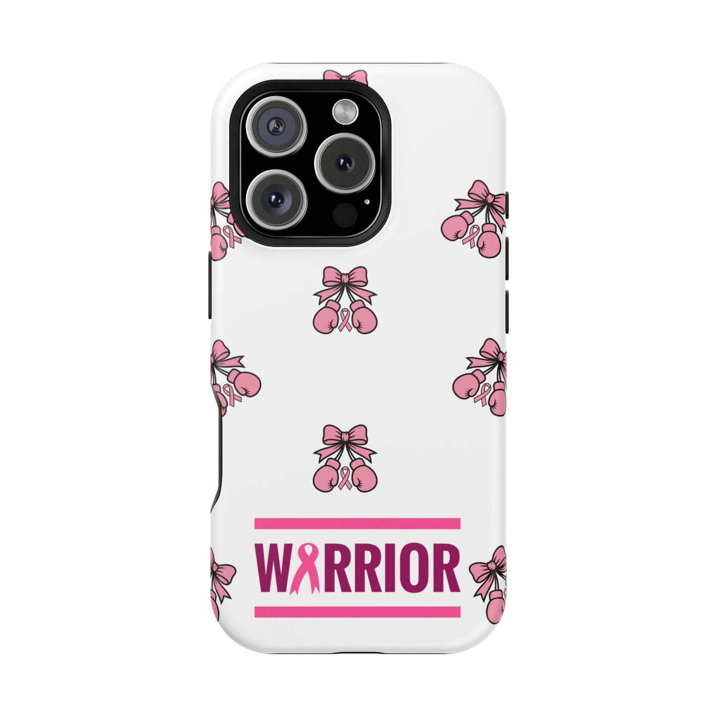 Warrior Bow Pink Magnetic Phone Case, Support Breast Cancer Awareness, Gift for Cancer Fighters for Iphone