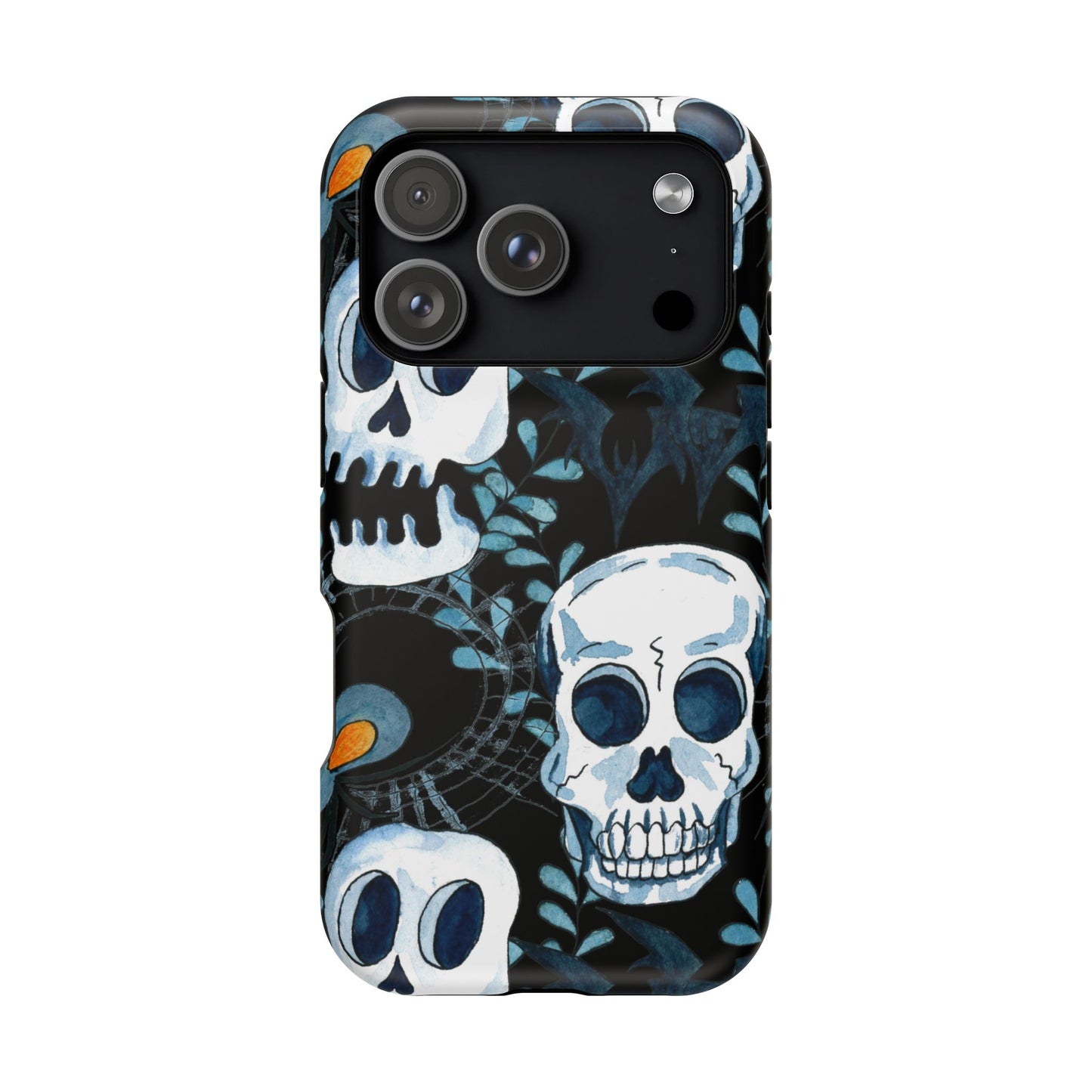 Phone Case - Skull Magnetic Impact-Resistant Case - Halloween - FREE Shipping for Iphone