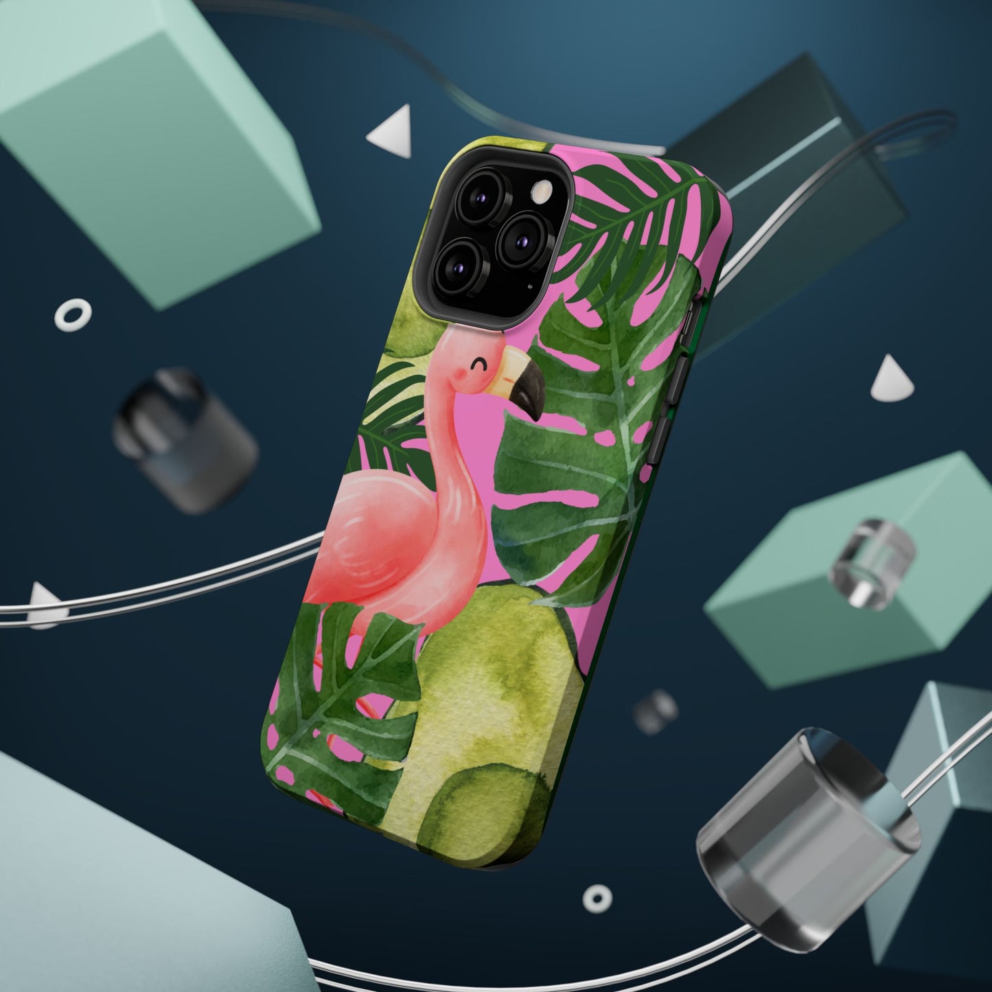 Tropical Flamingo, Cute, Summer Vibes MAGNETIC Tough Phone Case
