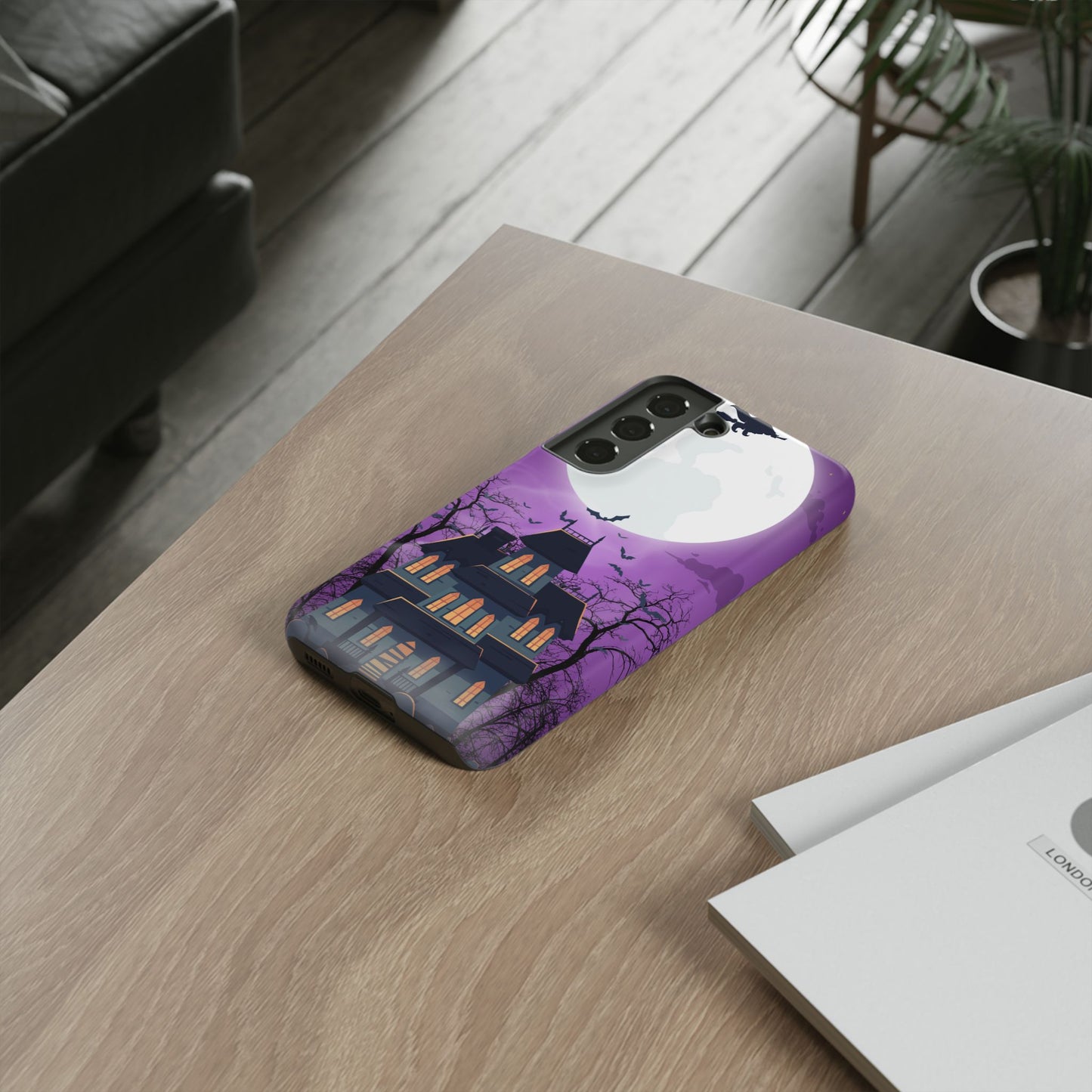 Halloween Haunted, Spooky House, Witchy Vibe Phone Case for Samsung